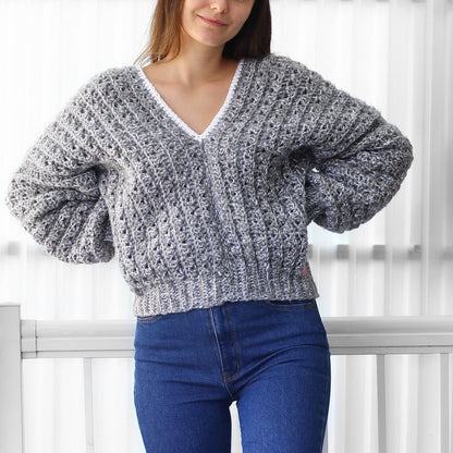 Crochet Pattern STREIFELIS Oversized Striped Sweater – PDF (XS–4XL) - Hakel Liebe