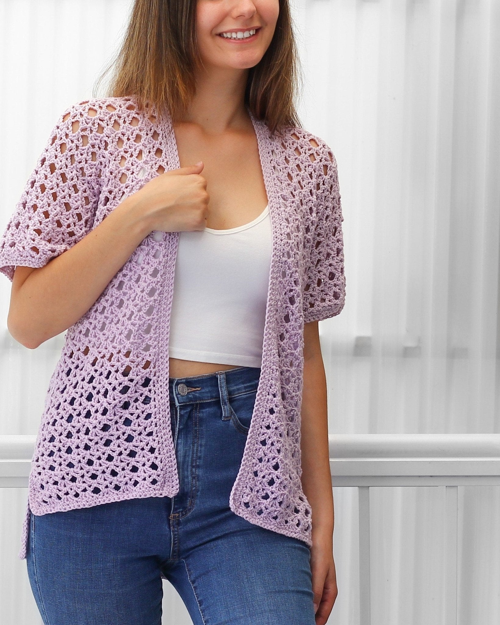 Crochet Pattern KIMOVIA Kimono Cardigan – PDF (XS–3XL) - Hakel Liebe