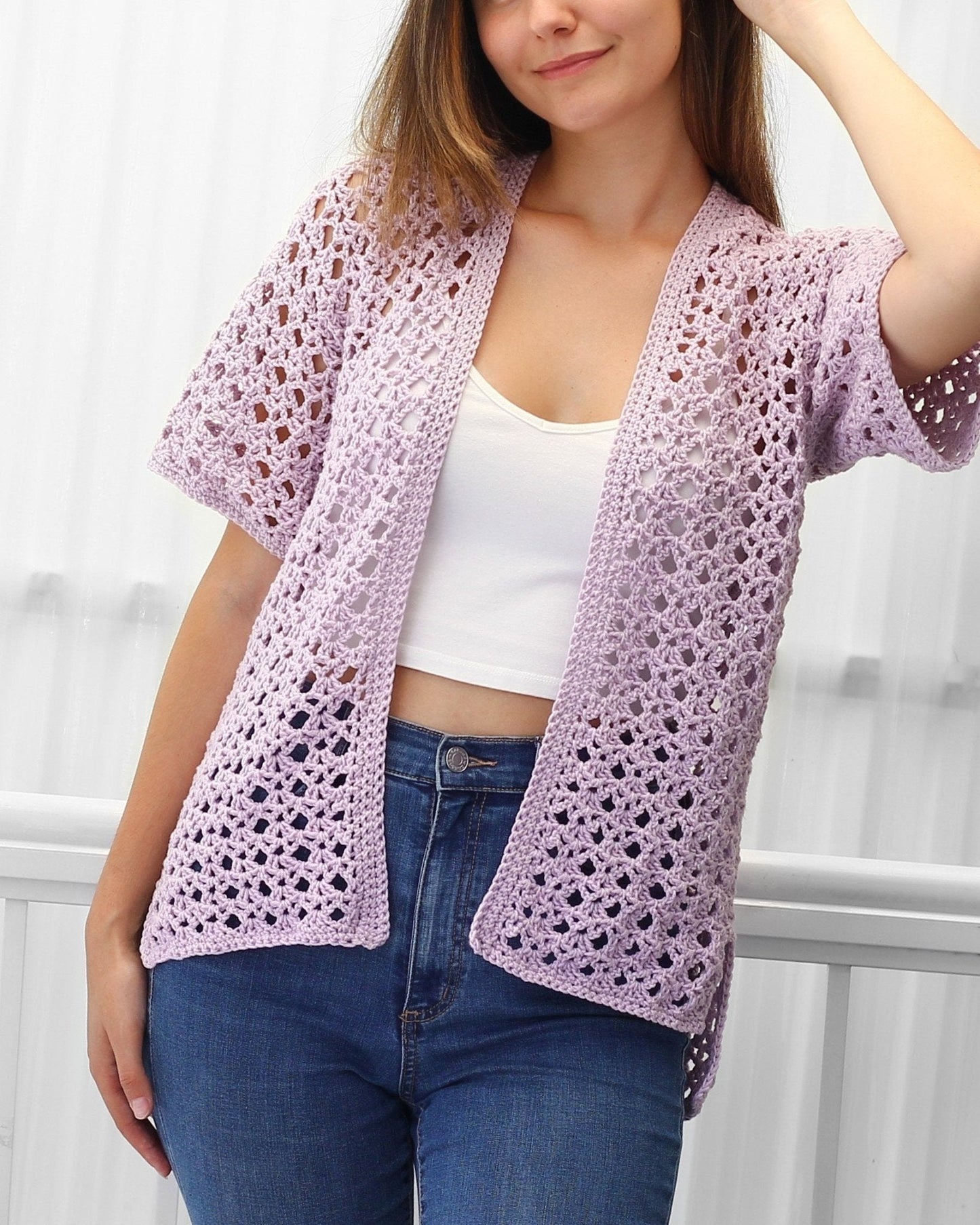 Crochet Pattern KIMOVIA Kimono Cardigan – PDF (XS–3XL) - Hakel Liebe