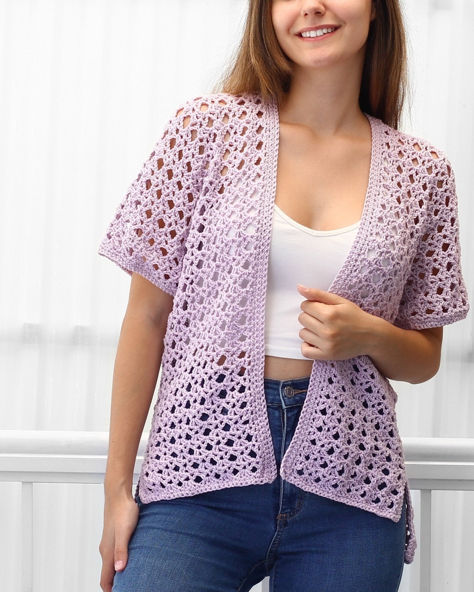 Crochet Pattern KIMOVIA Kimono Cardigan – PDF (XS–3XL) - Hakel Liebe