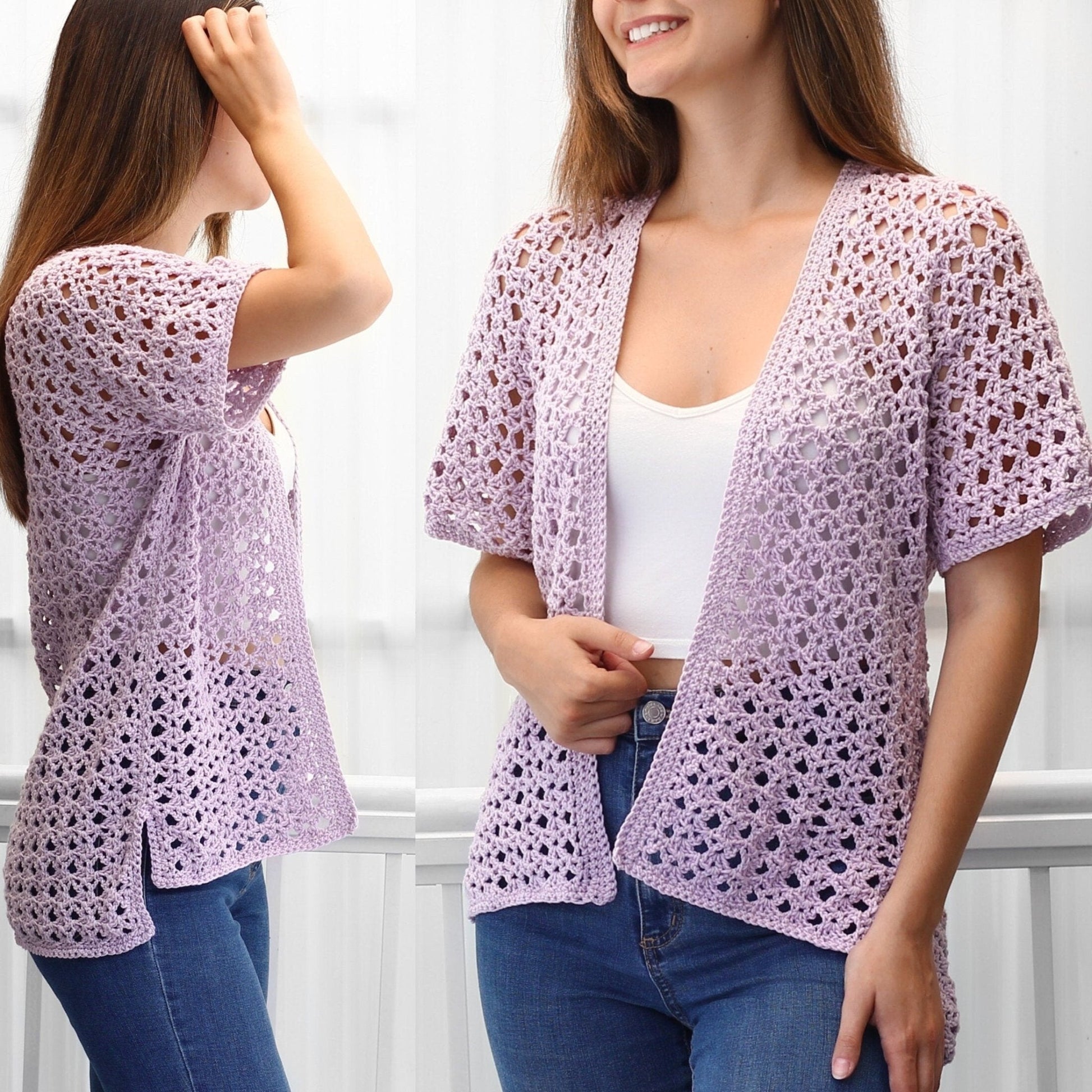 Crochet Pattern KIMOVIA Kimono Cardigan – PDF (XS–3XL) - Hakel Liebe