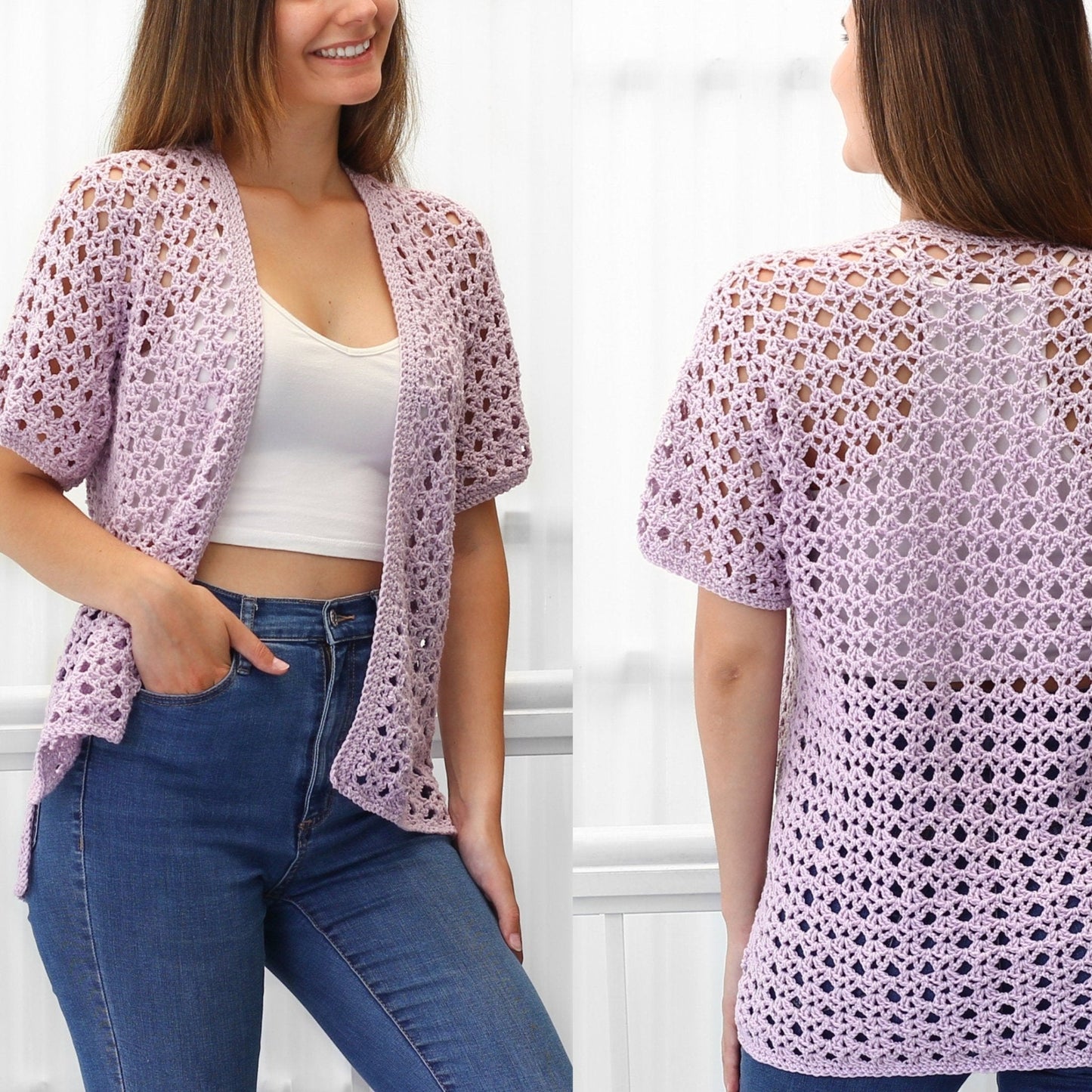 Crochet Pattern KIMOVIA Kimono Cardigan – PDF (XS–3XL) - Hakel Liebe