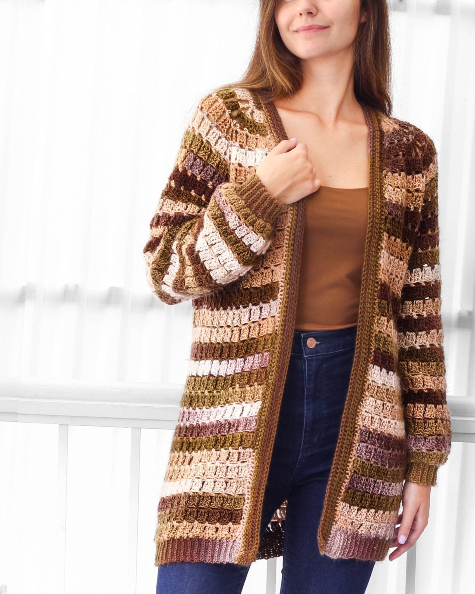 Crochet Pattern RAGLOVIA Raglan Cardigan – PDF (XS–3XL) - Hakel Liebe