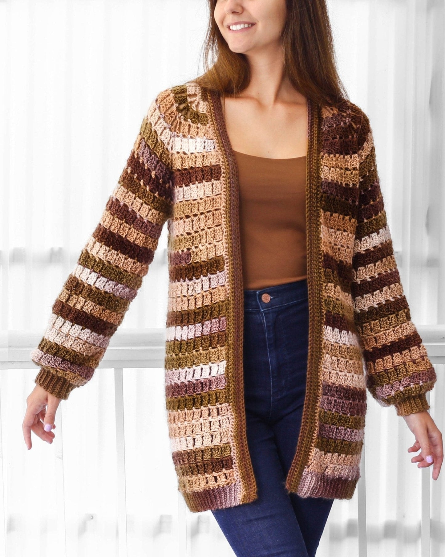 Crochet Pattern RAGLOVIA Raglan Cardigan – PDF (XS–3XL) - Hakel Liebe