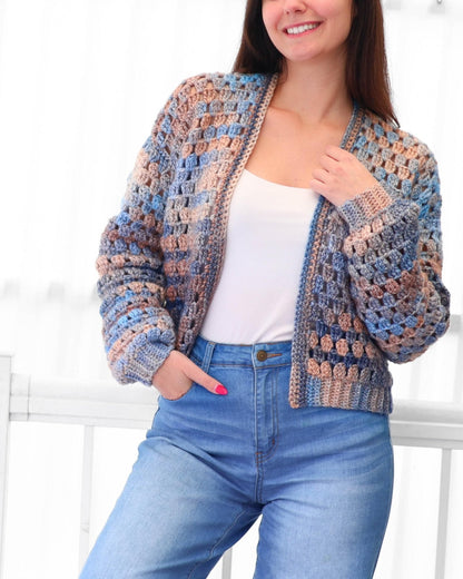 Crochet Pattern CARDELIS Cardigan – PDF (XS–3XL) - Hakel Liebe
