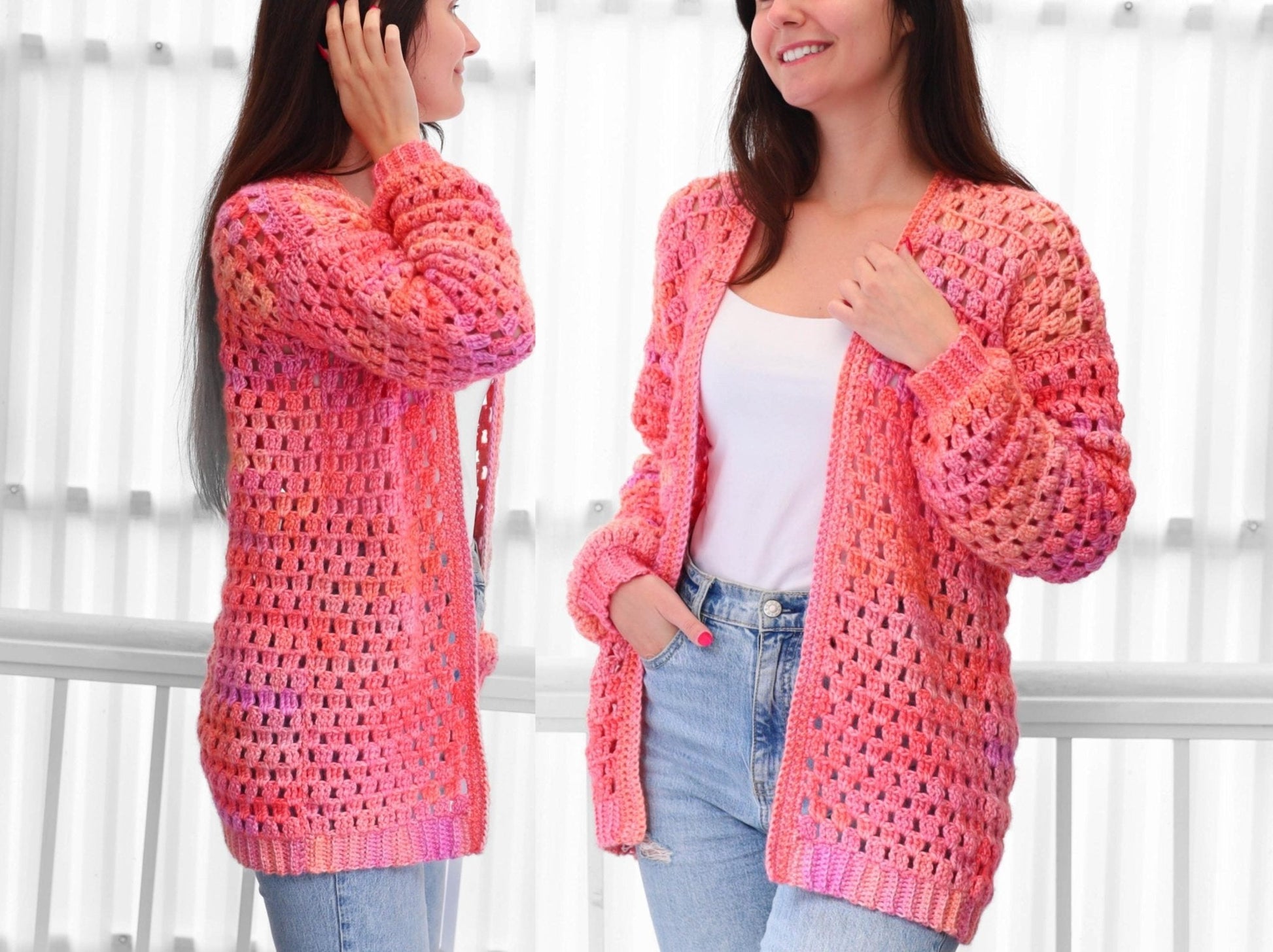 Crochet Pattern CARDELIS Cardigan – PDF (XS–3XL) - Hakel Liebe