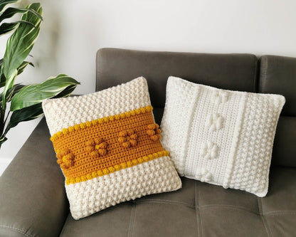 Crochet Pattern FLORELIS Bobble Pillow – PDF - Hakel Liebe