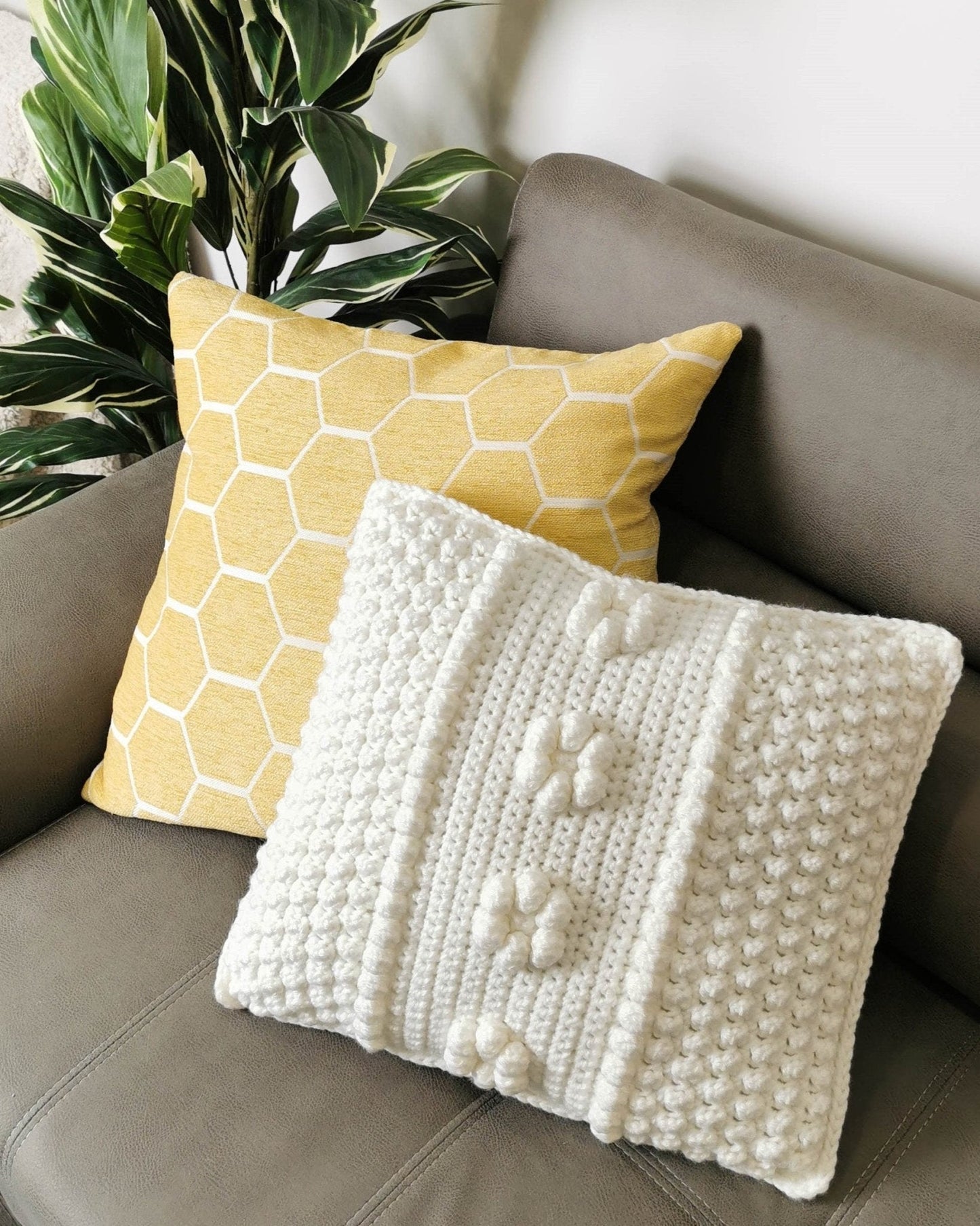 Crochet Pattern FLORELIS Bobble Pillow – PDF - Hakel Liebe