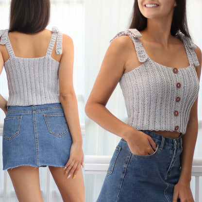 Crochet Pattern GIANOVIA Crop Top – PDF (XS–XXL) - Hakel Liebe