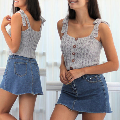 Crochet Pattern GIANOVIA Crop Top – PDF (XS–XXL) - Hakel Liebe