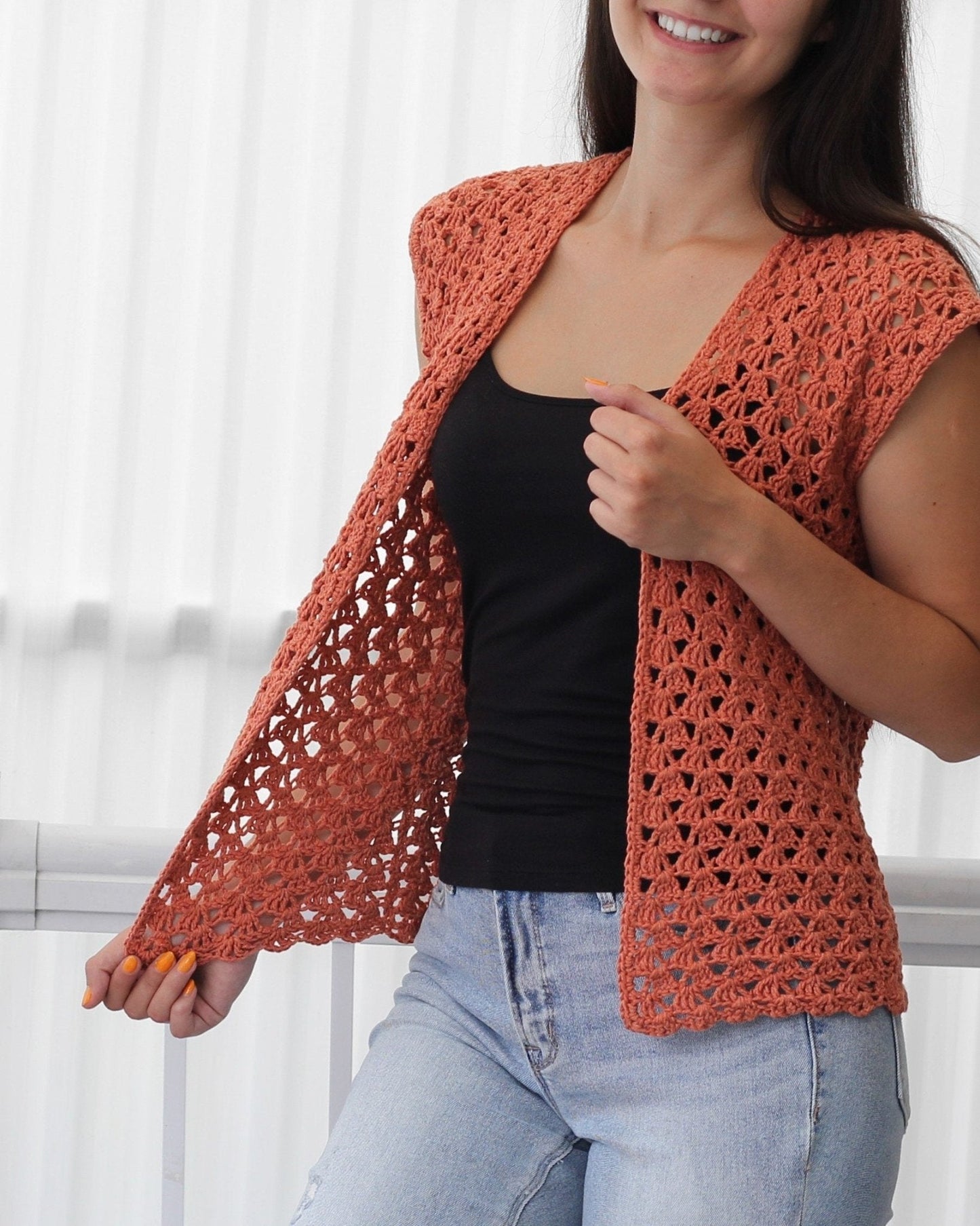 Crochet Pattern HARPELIS Summer Cardigan – PDF (XS–3XL) - Hakel Liebe