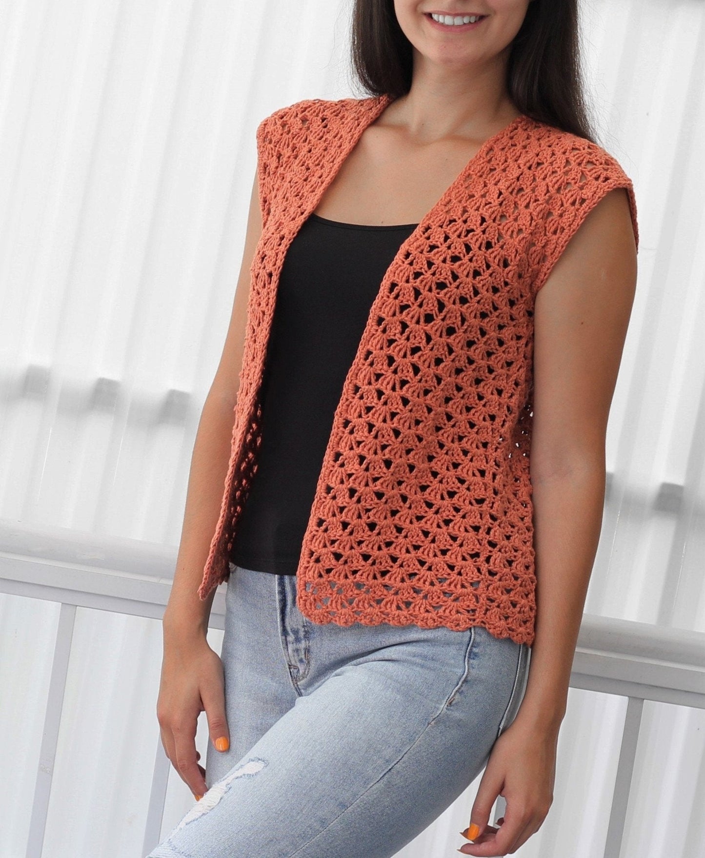Crochet Pattern HARPELIS Summer Cardigan – PDF (XS–3XL) - Hakel Liebe