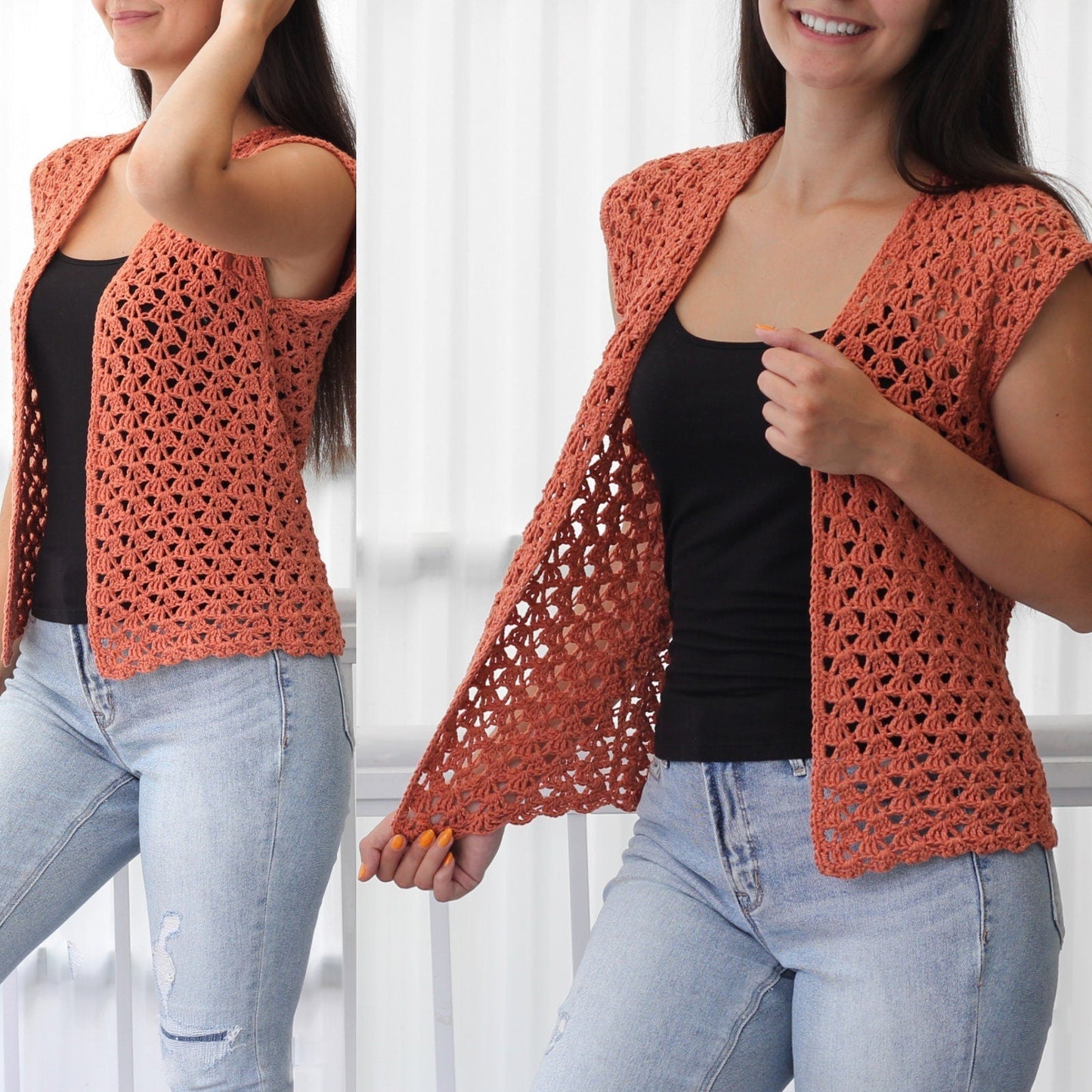 Crochet Pattern HARPELIS Summer Cardigan – PDF (XS–3XL) - Hakel Liebe