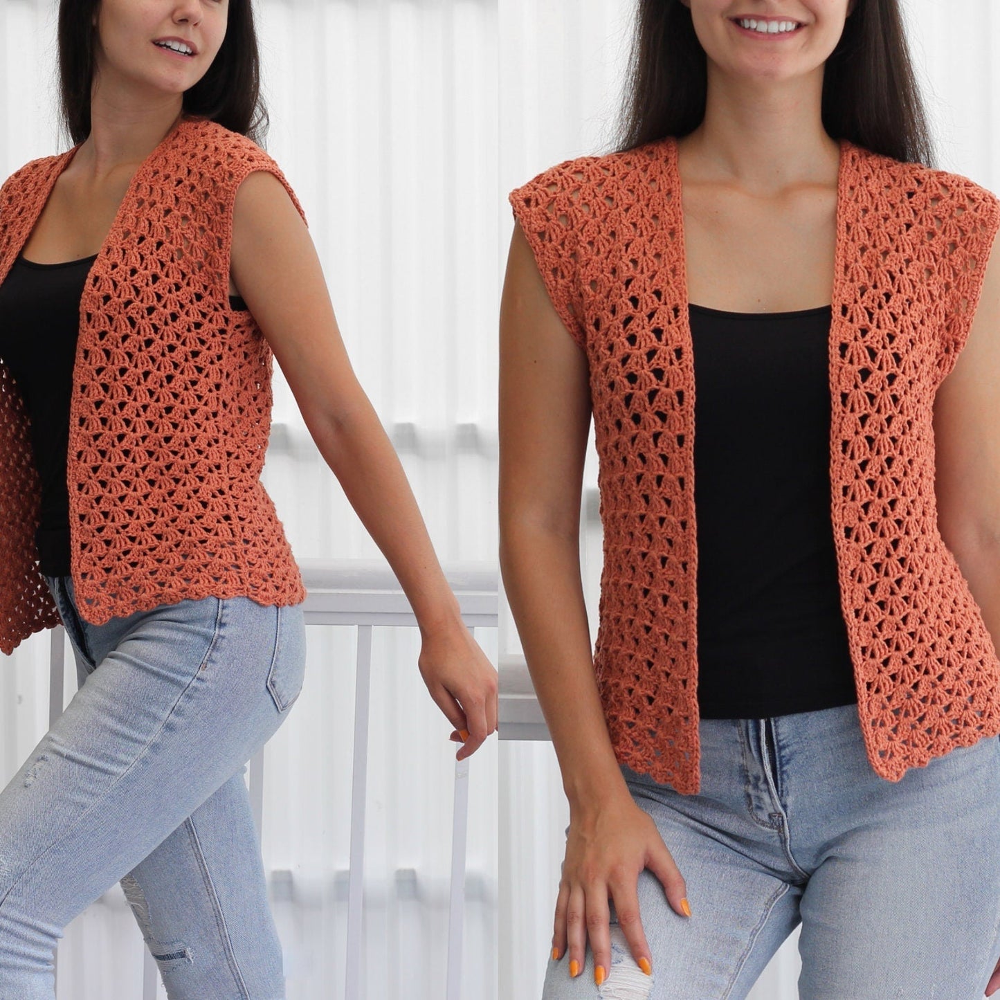 Crochet Pattern HARPELIS Summer Cardigan – PDF (XS–3XL) - Hakel Liebe