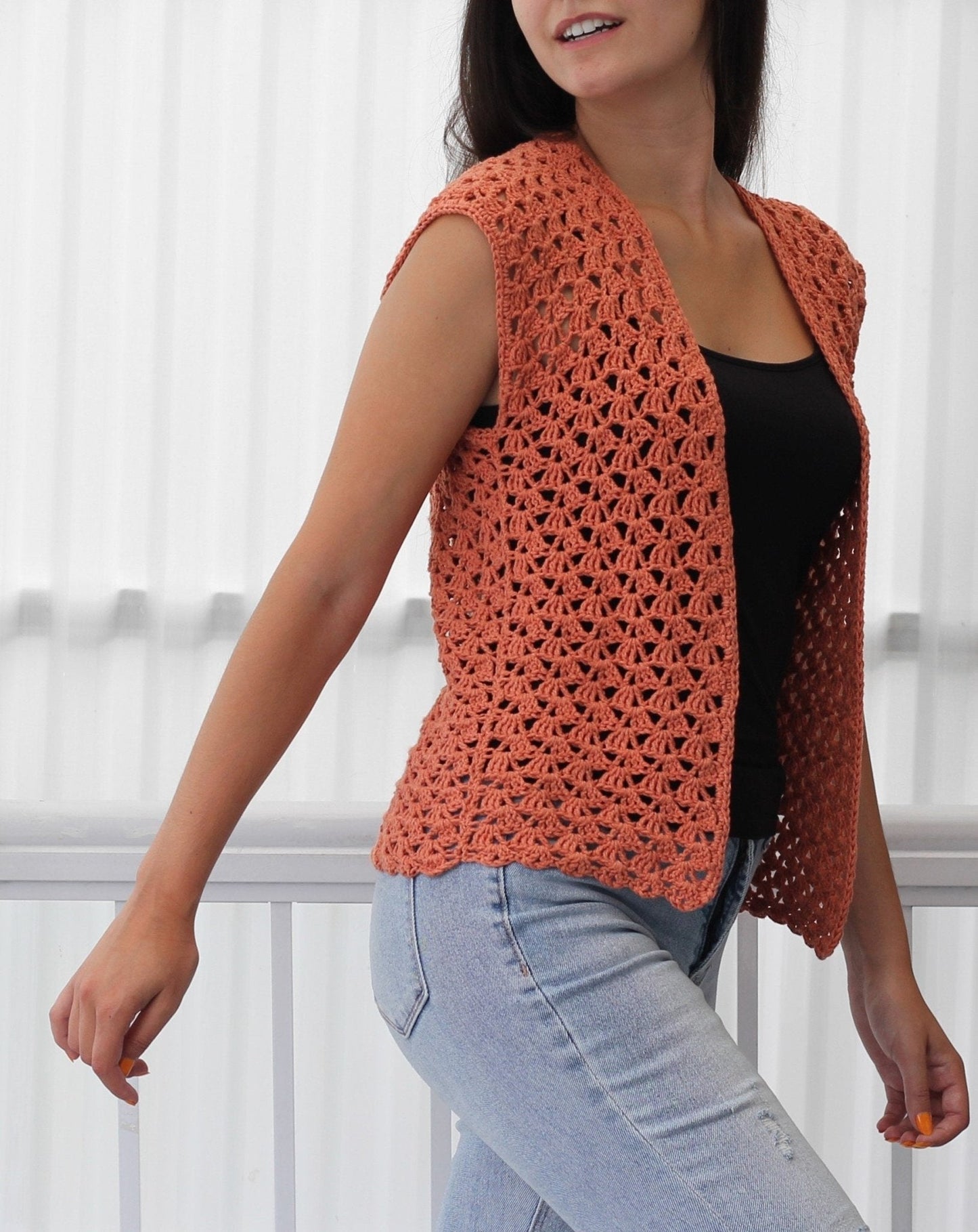 Crochet Pattern HARPELIS Summer Cardigan – PDF (XS–3XL) - Hakel Liebe