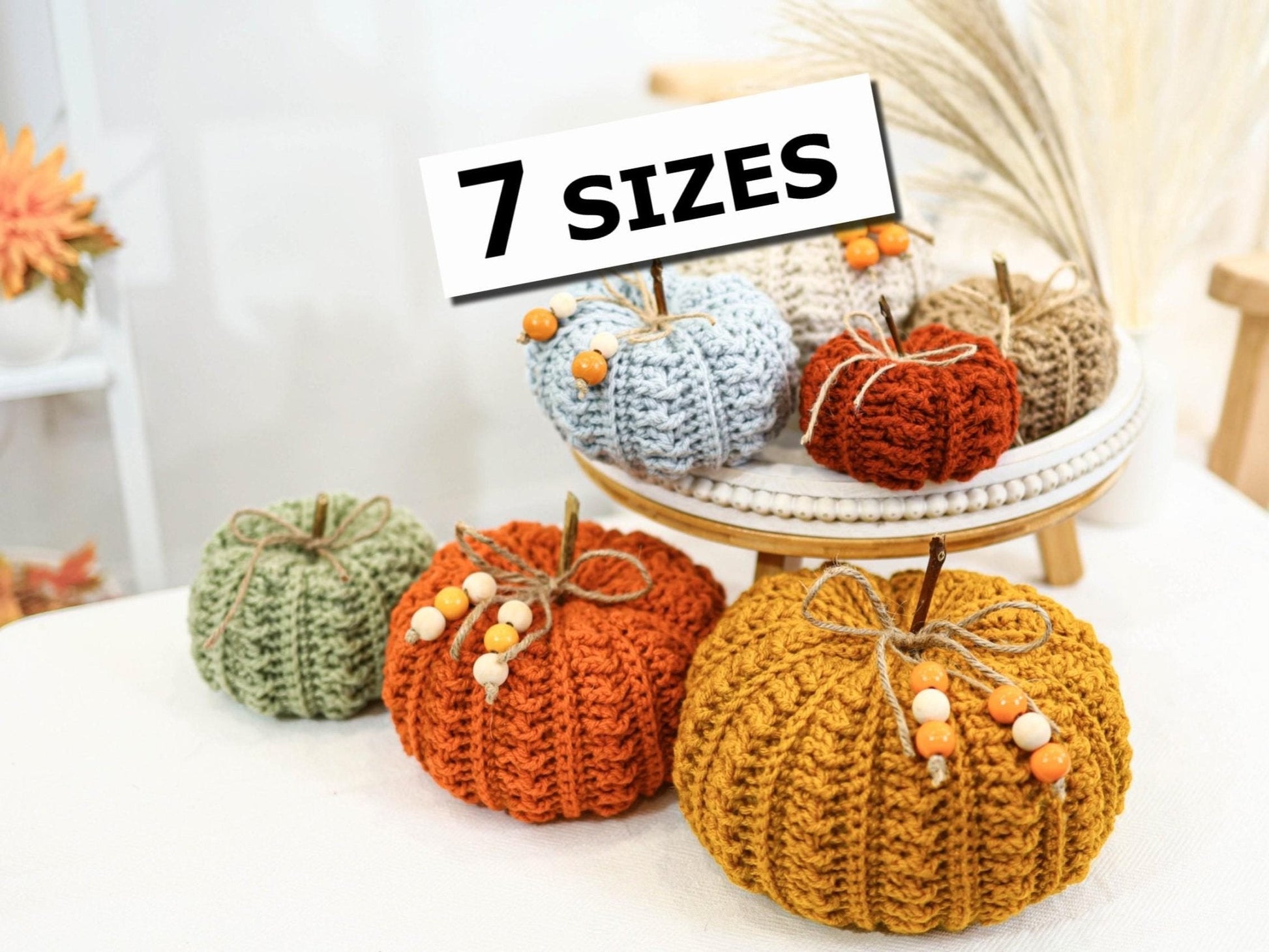 Crochet Pattern PUMPELIS Fall Pumpkins – 7 Sizes PDF - Hakel Liebe