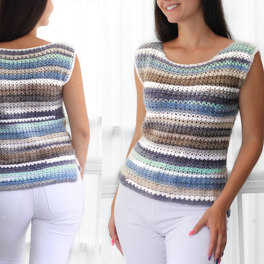 Crochet Pattern JADELIS Boho Lace Top – PDF (XS–3XL) - Hakel Liebe