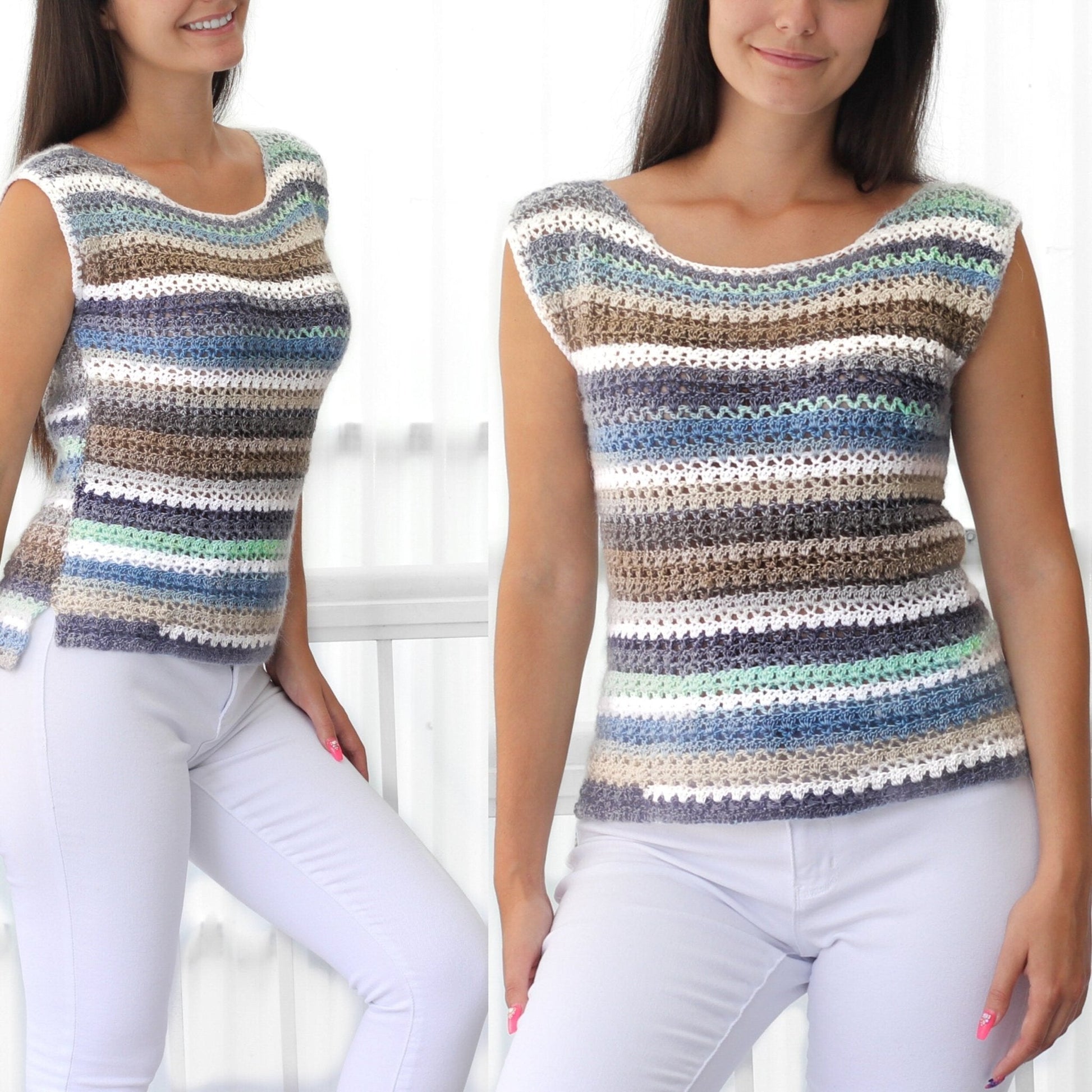 Crochet Pattern JADELIS Boho Lace Top – PDF (XS–3XL) - Hakel Liebe