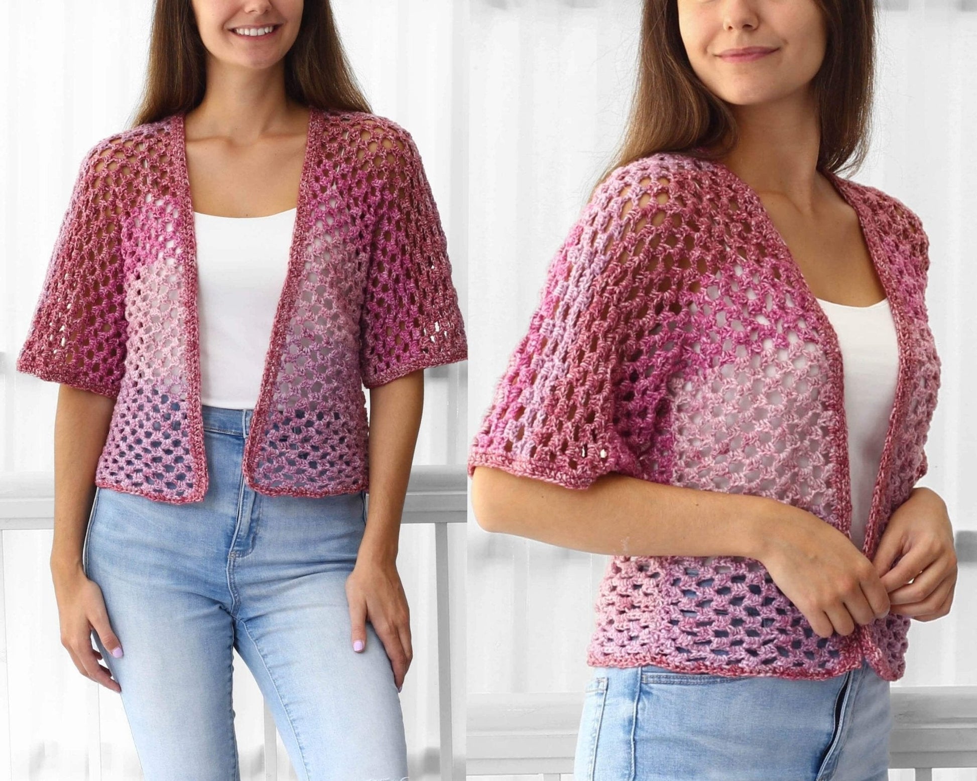 Crochet Pattern KIMOLUNE Kimono Cardigan – PDF (XS–3XL) - Hakel Liebe