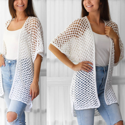 Crochet Pattern KIMOLIS Kimono Cardigan – PDF (XS–3XL) - Hakel Liebe