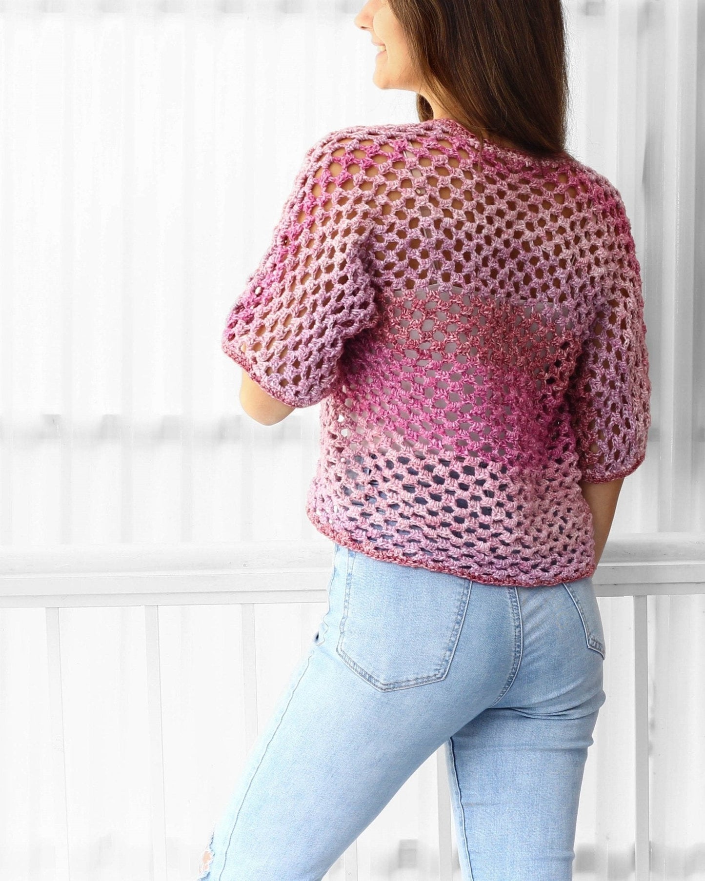 Crochet Pattern KIMOLUNE Kimono Cardigan – PDF (XS–3XL) - Hakel Liebe