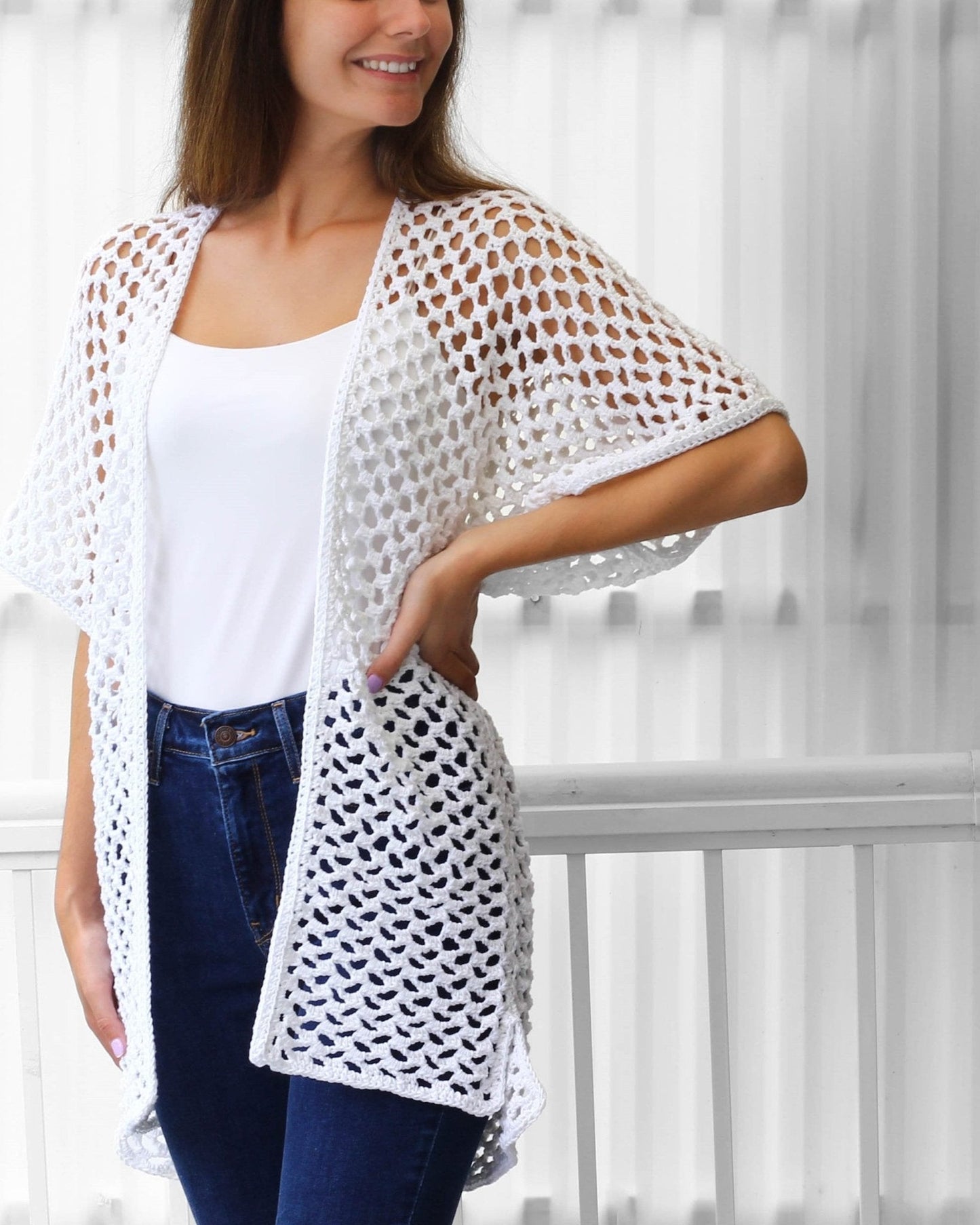 Crochet Pattern KIMOLIS Kimono Cardigan – PDF (XS–3XL) - Hakel Liebe