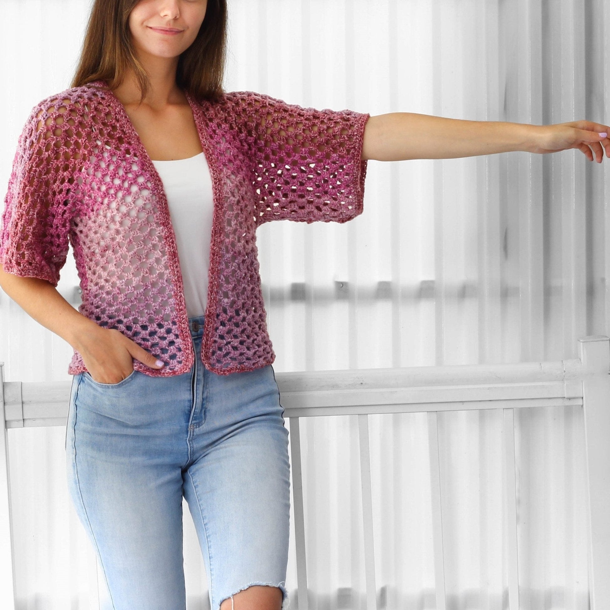 Crochet Pattern KIMOLUNE Kimono Cardigan – PDF (XS–3XL) - Hakel Liebe