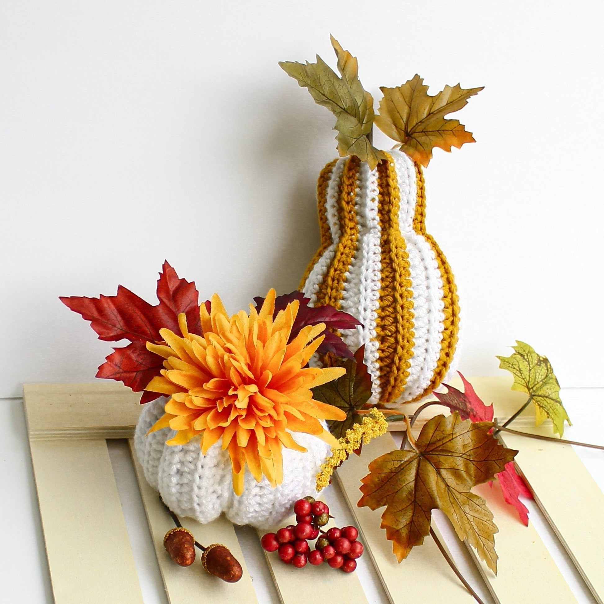 Crochet Pattern PUMPKELIS Pumpkins – 5 Sizes Fall Decor PDF - Hakel Liebe