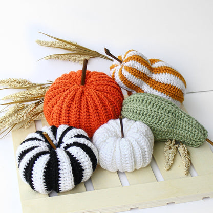 Crochet Pattern PUMPKELIS Pumpkins – 5 Sizes Fall Decor PDF - Hakel Liebe