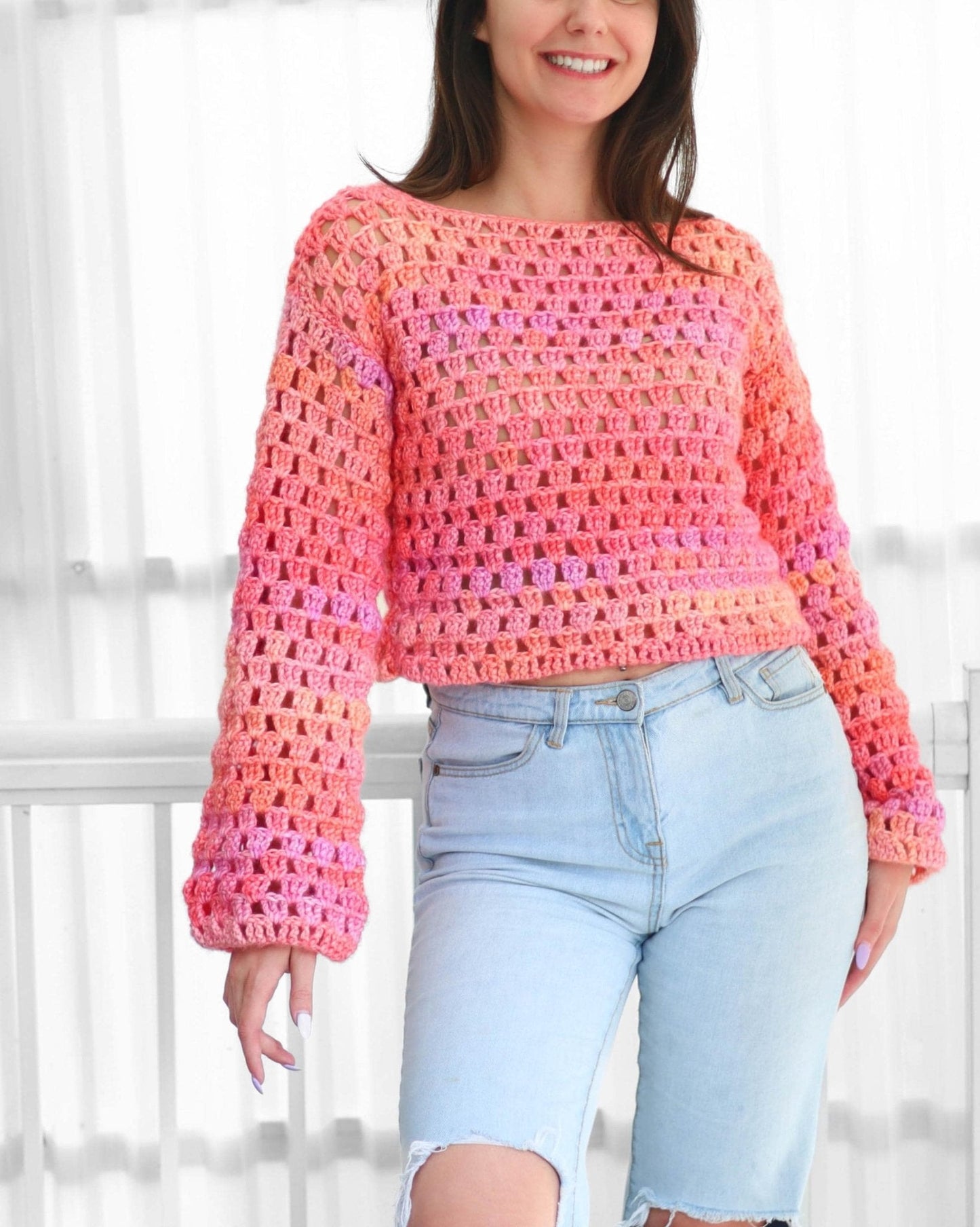 Crochet Pattern SIMPLIS Sweater – PDF (XS–3XL) - Hakel Liebe