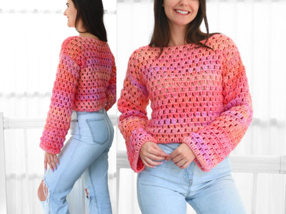 Crochet Pattern SIMPLIS Sweater – PDF (XS–3XL) - Hakel Liebe