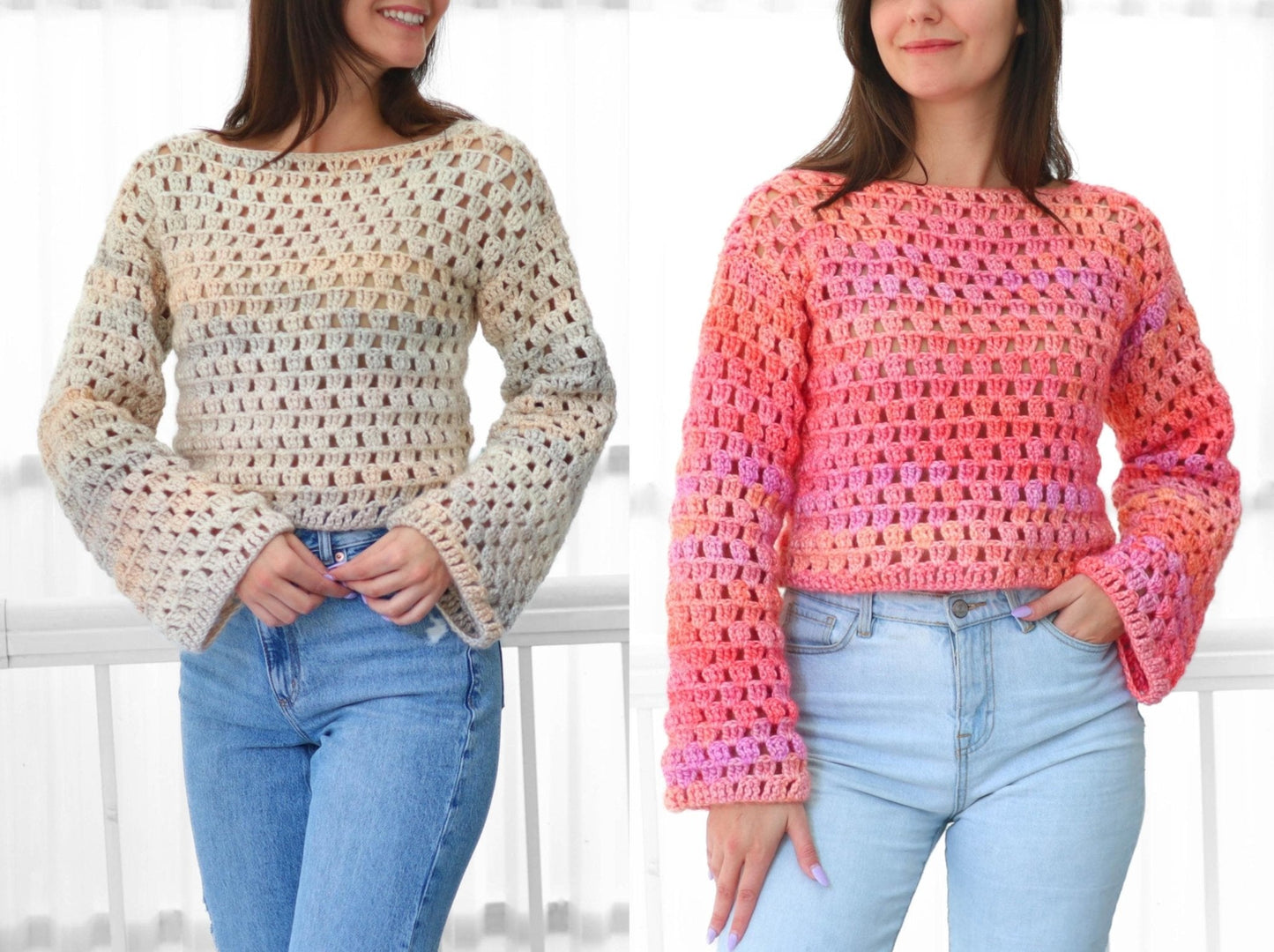 Crochet Pattern SIMPLIS Sweater – PDF (XS–3XL) - Hakel Liebe
