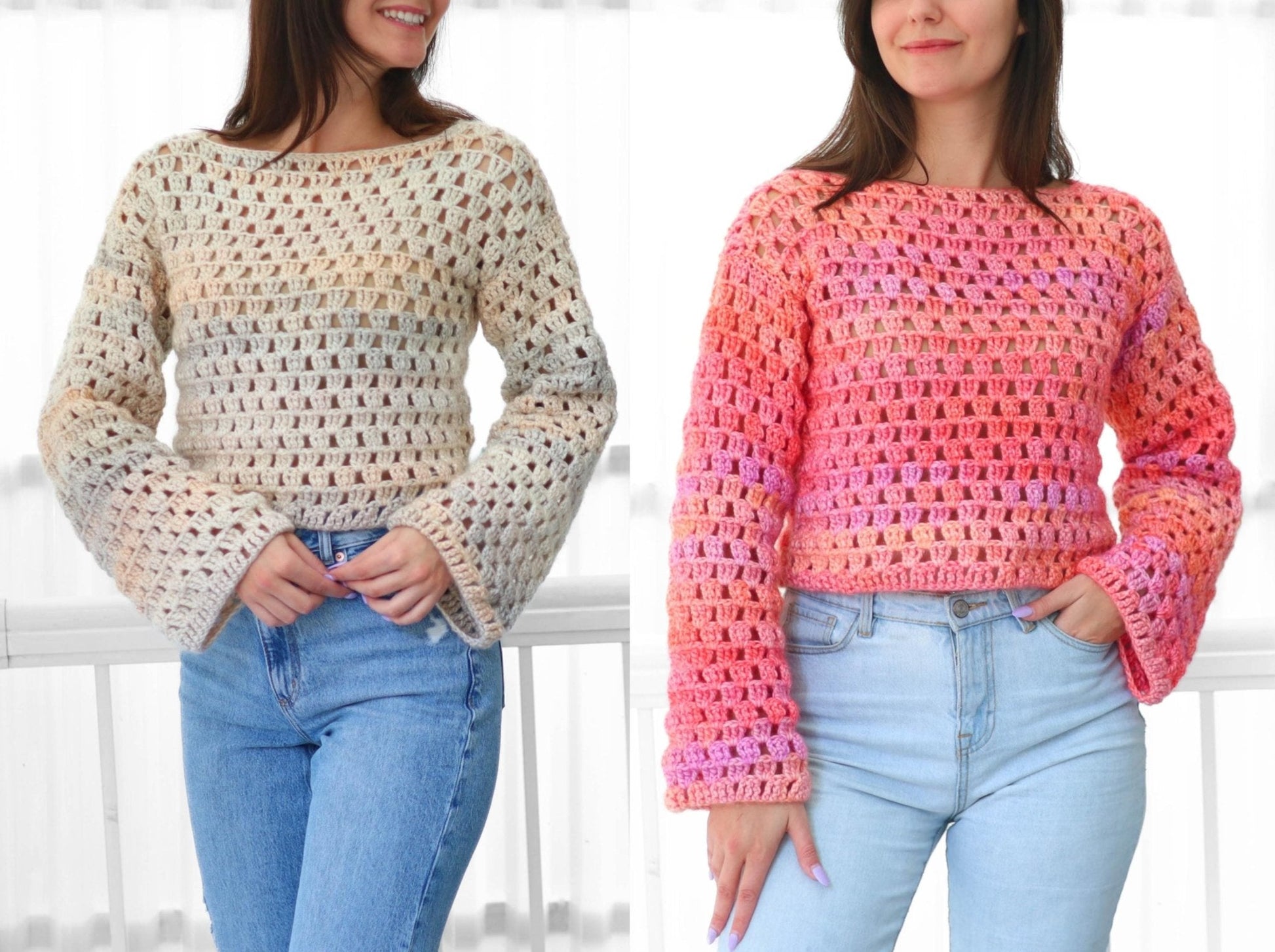 Crochet Pattern SIMPLIS Sweater – PDF (XS–3XL) - Hakel Liebe
