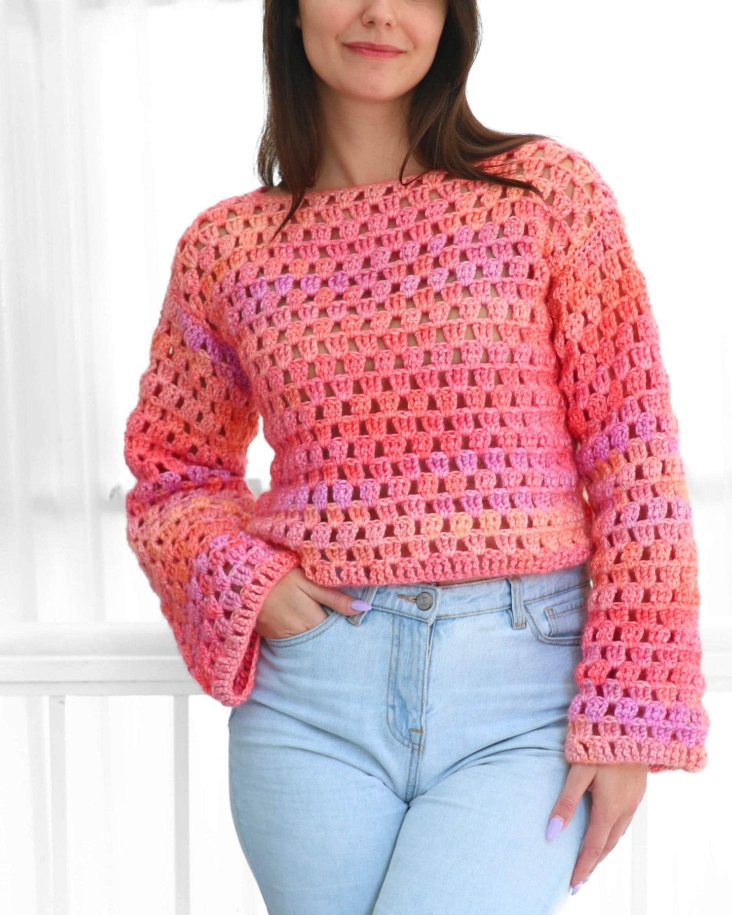 Crochet Pattern SIMPLIS Sweater – PDF (XS–3XL) - Hakel Liebe