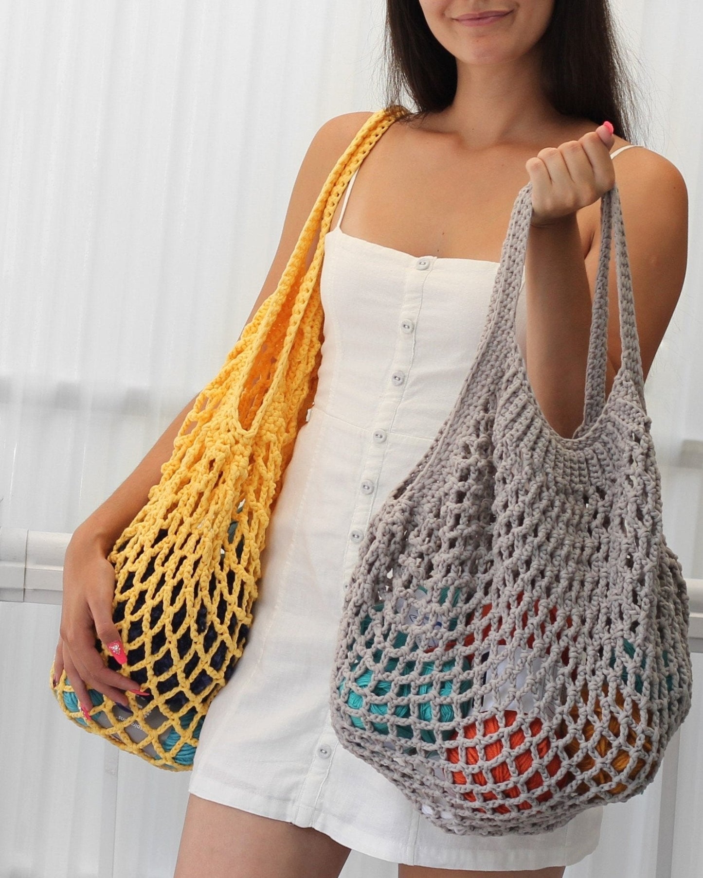 Crochet Pattern MAILLETTE French Market Bag – 4 Sizes PDF - Hakel Liebe