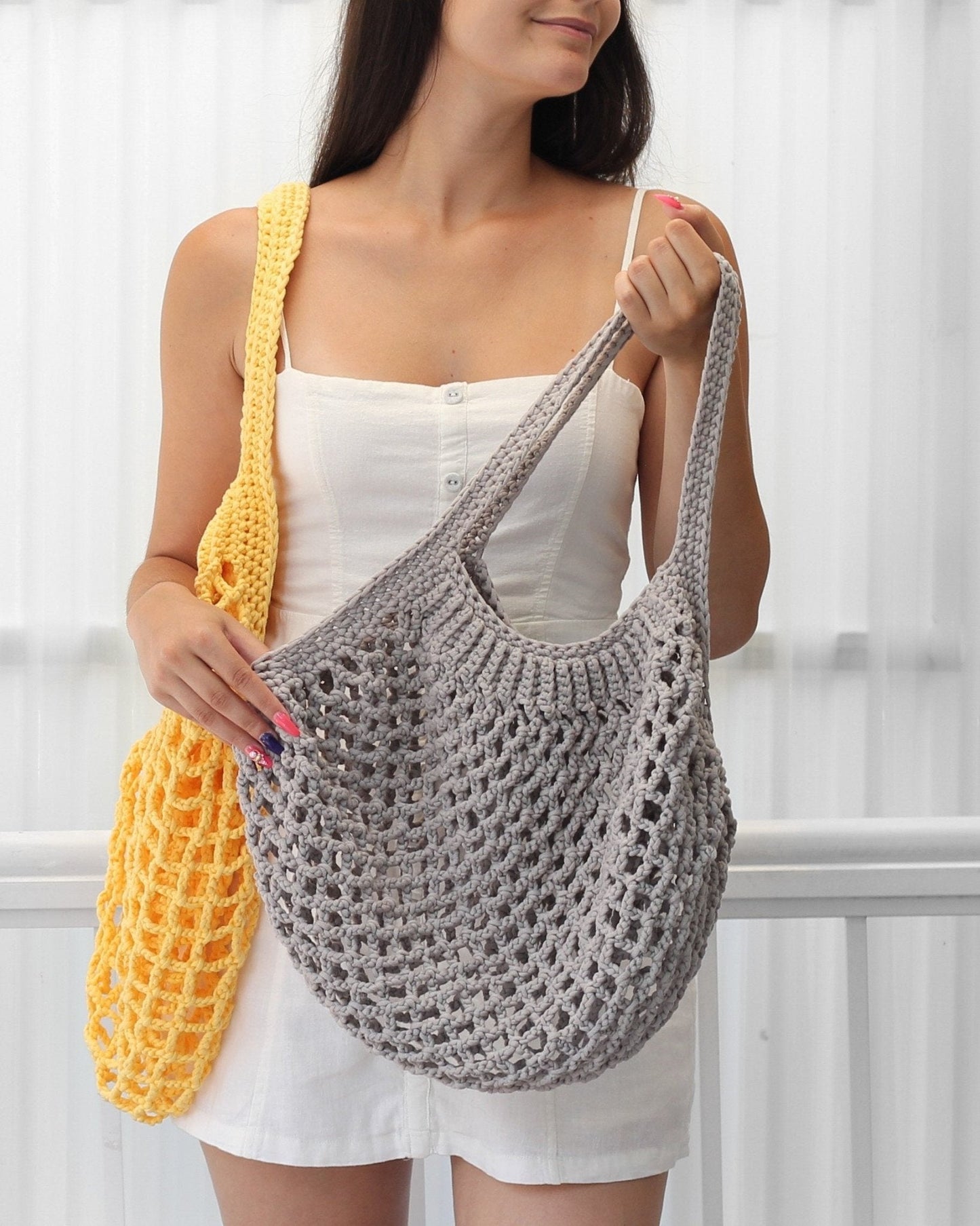 Crochet Pattern MAILLETTE French Market Bag – 4 Sizes PDF - Hakel Liebe
