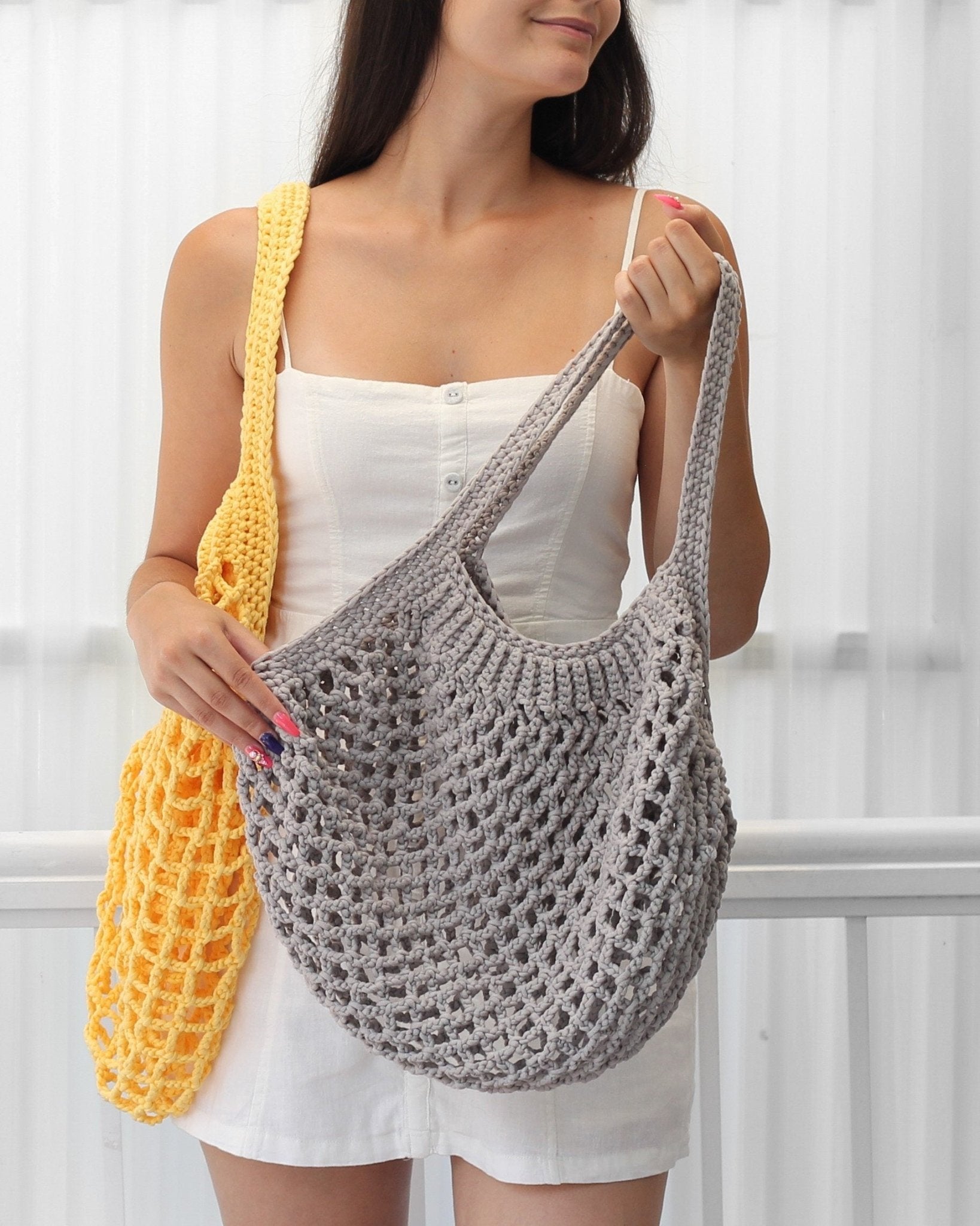Crochet Pattern MAILLETTE French Market Bag – 4 Sizes PDF - Hakel Liebe