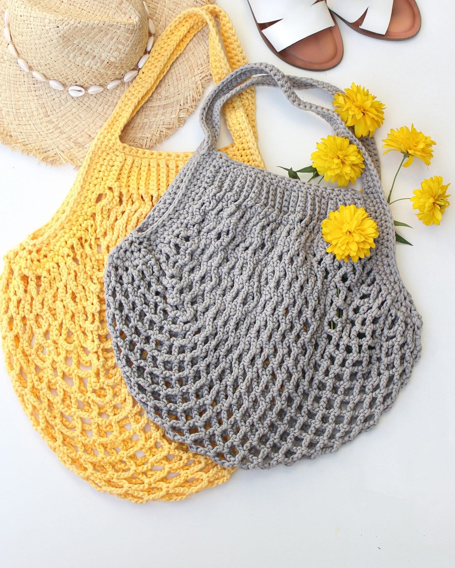 Crochet Pattern MAILLETTE French Market Bag – 4 Sizes PDF - Hakel Liebe