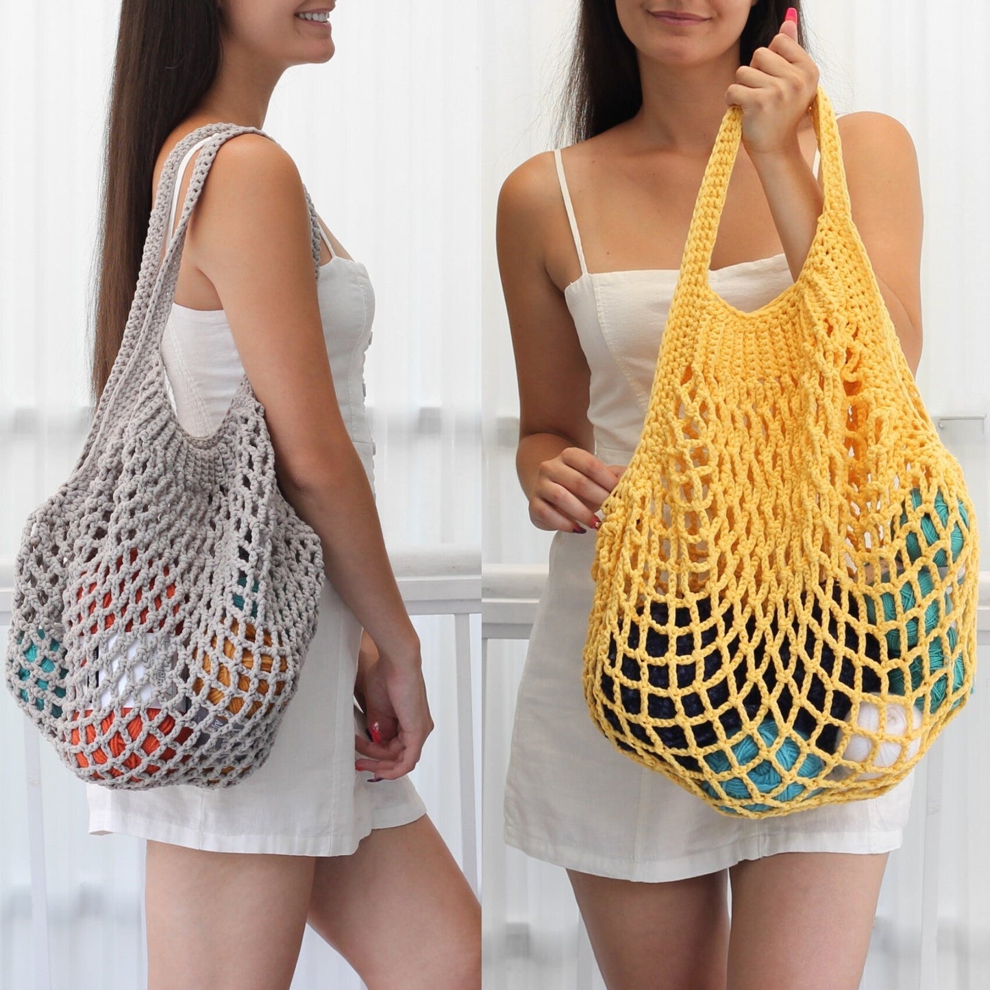 Crochet Pattern MAILLETTE French Market Bag – 4 Sizes PDF - Hakel Liebe