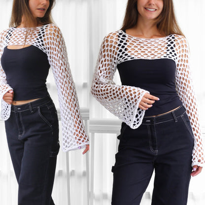 Crochet Pattern SHRUGELIS Shrug Bolero – PDF - Hakel Liebe
