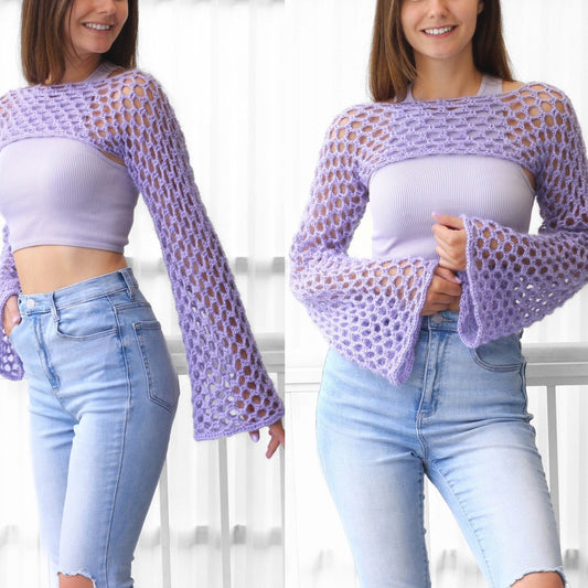Crochet Pattern SHRUGELIS Shrug Bolero – PDF - Hakel Liebe