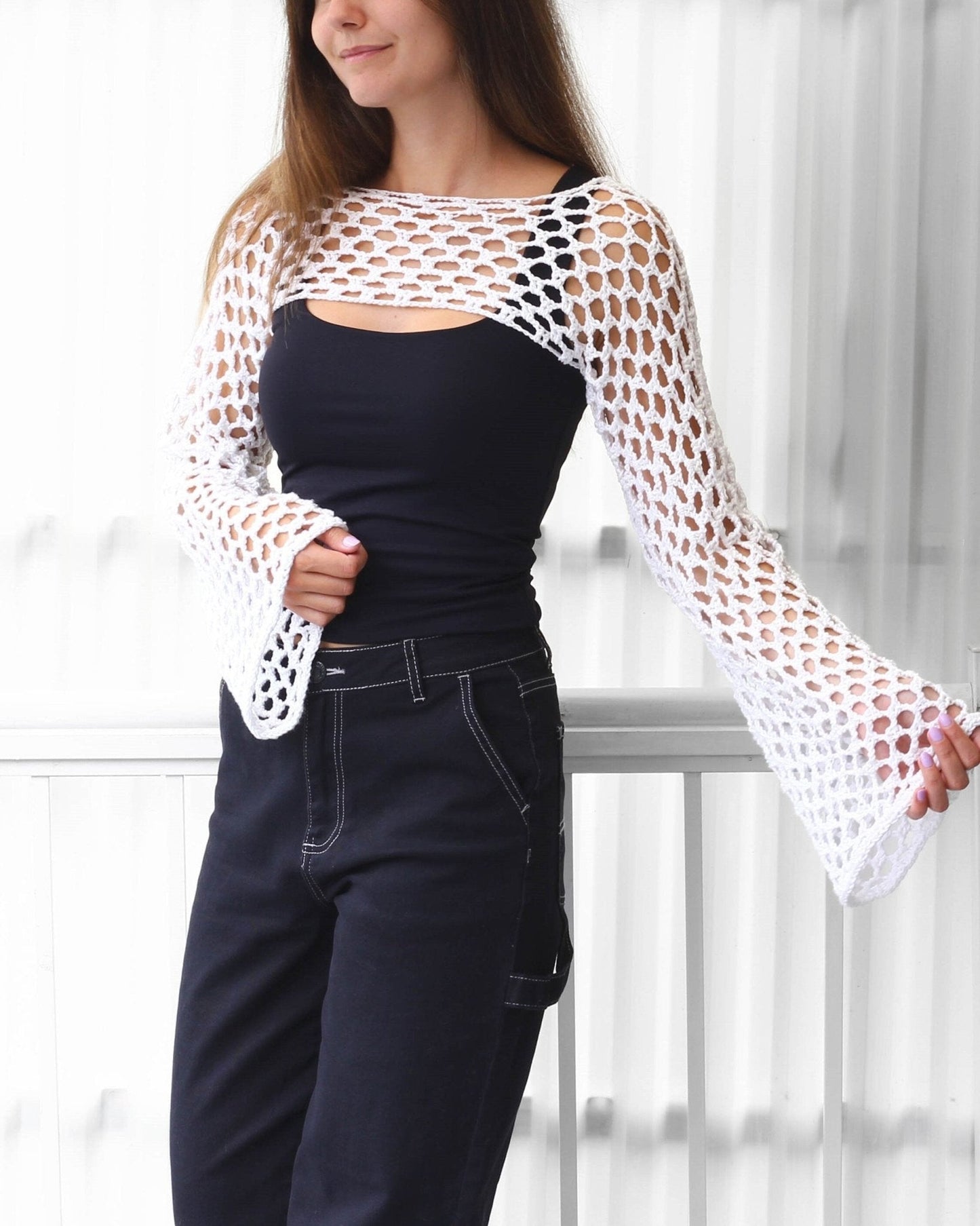 Crochet Pattern SHRUGOVIA Shrug Bolero – PDF (XS–2XL) - Hakel Liebe