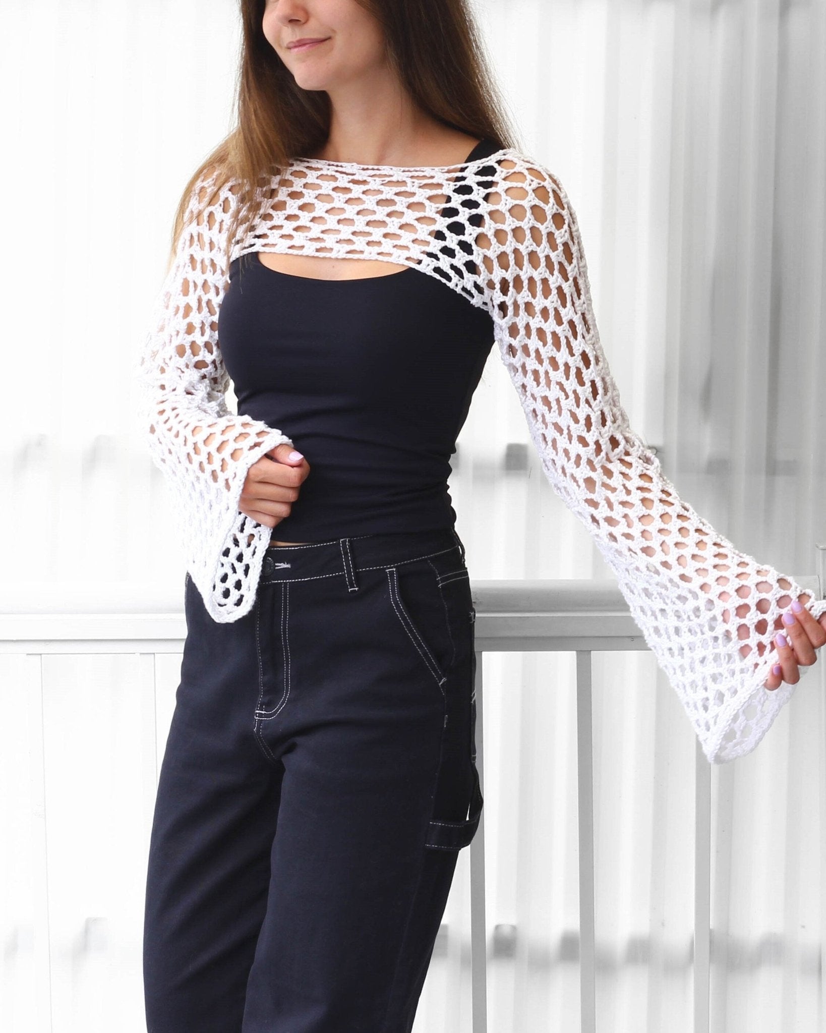 Crochet Pattern SHRUGOVIA Shrug Bolero – PDF (XS–2XL) - Hakel Liebe