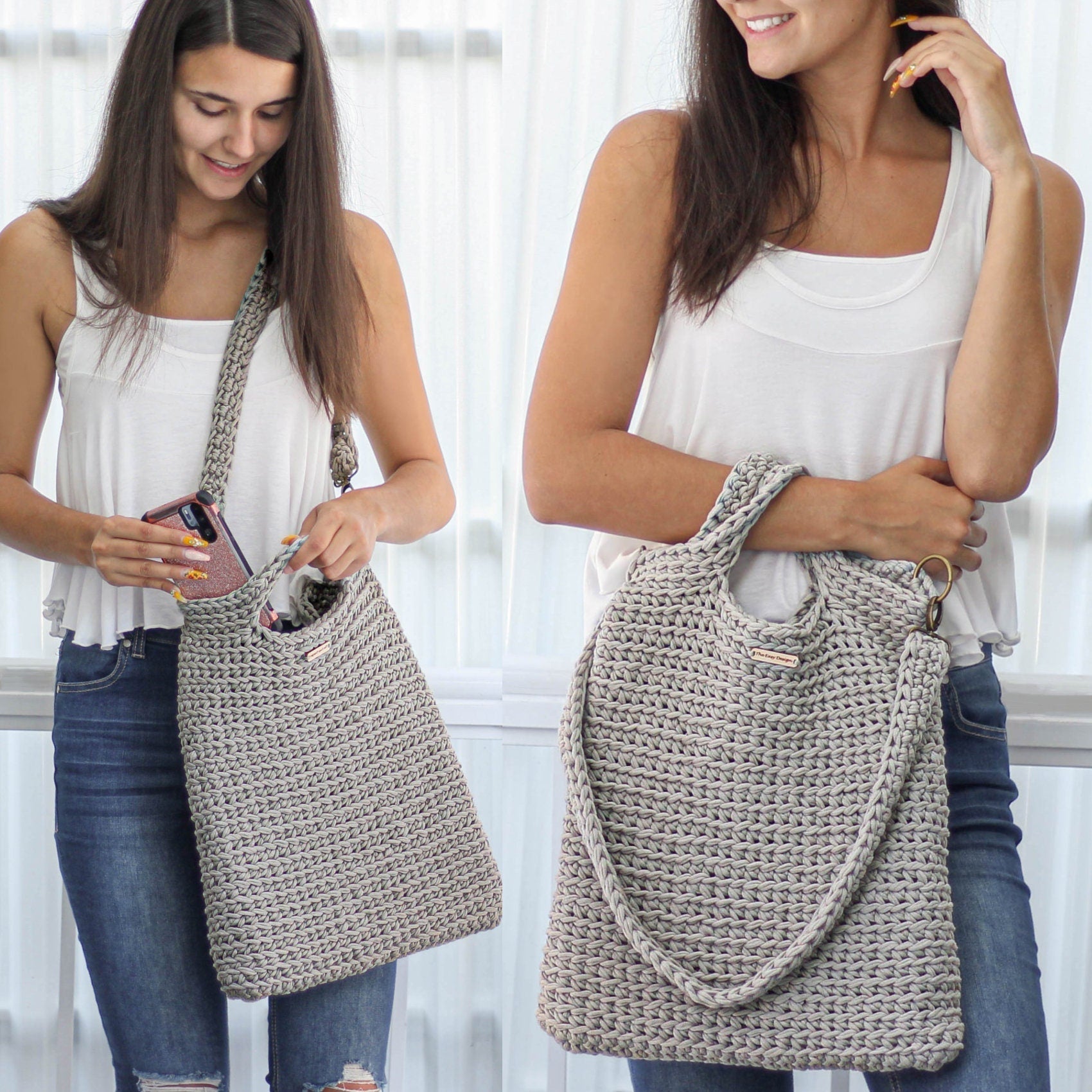 Crochet Pattern QUATRIS Convertible Bag – PDF - Hakel Liebe