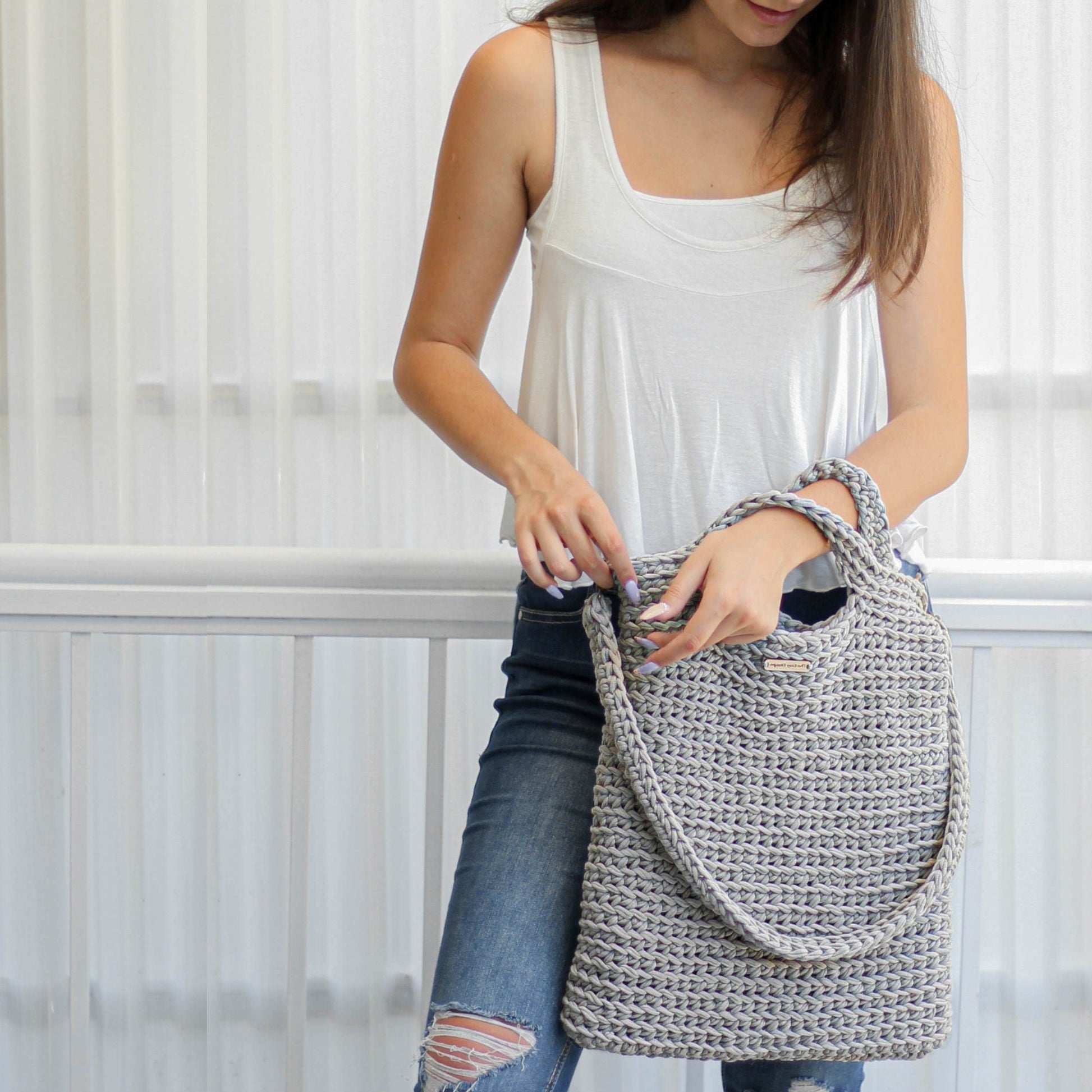 Crochet Pattern QUATRIS Convertible Bag – PDF - Hakel Liebe