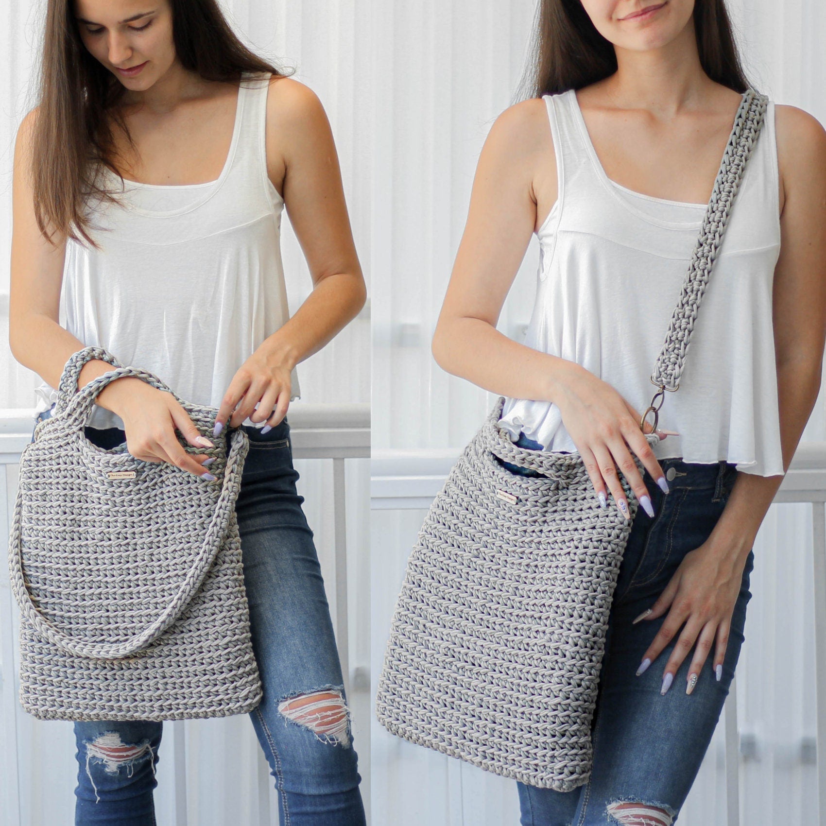 Crochet Pattern QUATRIS Convertible Bag – PDF - Hakel Liebe