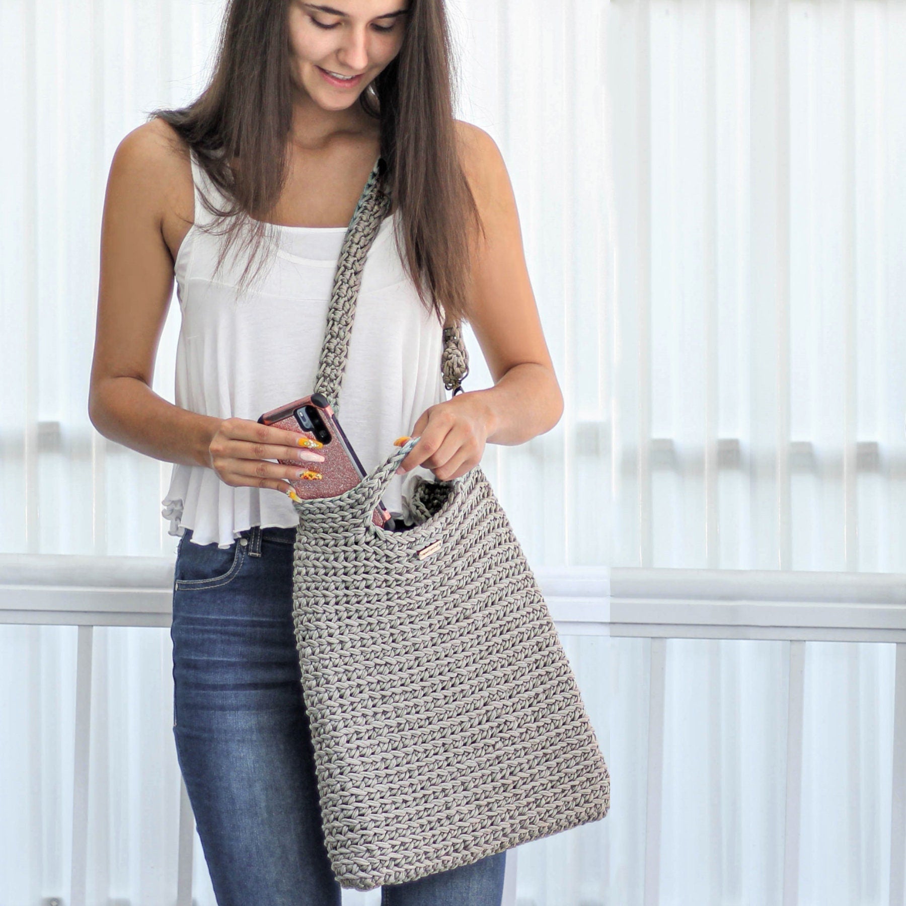 Crochet Pattern QUATRIS Convertible Bag – PDF - Hakel Liebe