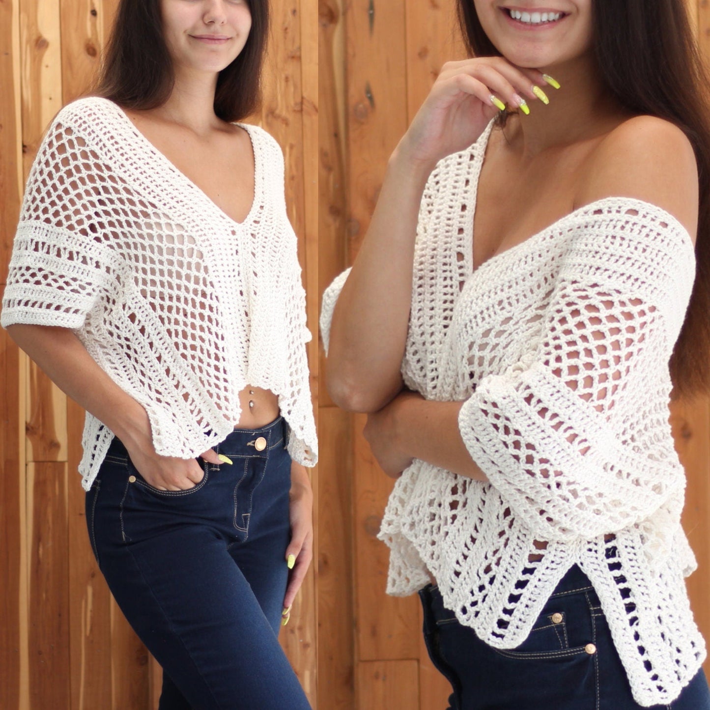 Crochet Pattern BOHELIS Boho Top – PDF (XS–XXL) - Hakel Liebe