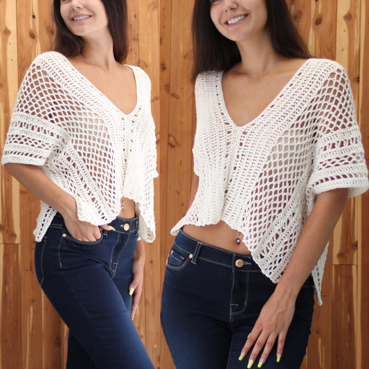 Crochet Pattern BOHELIS Boho Top – PDF (XS–XXL) - Hakel Liebe