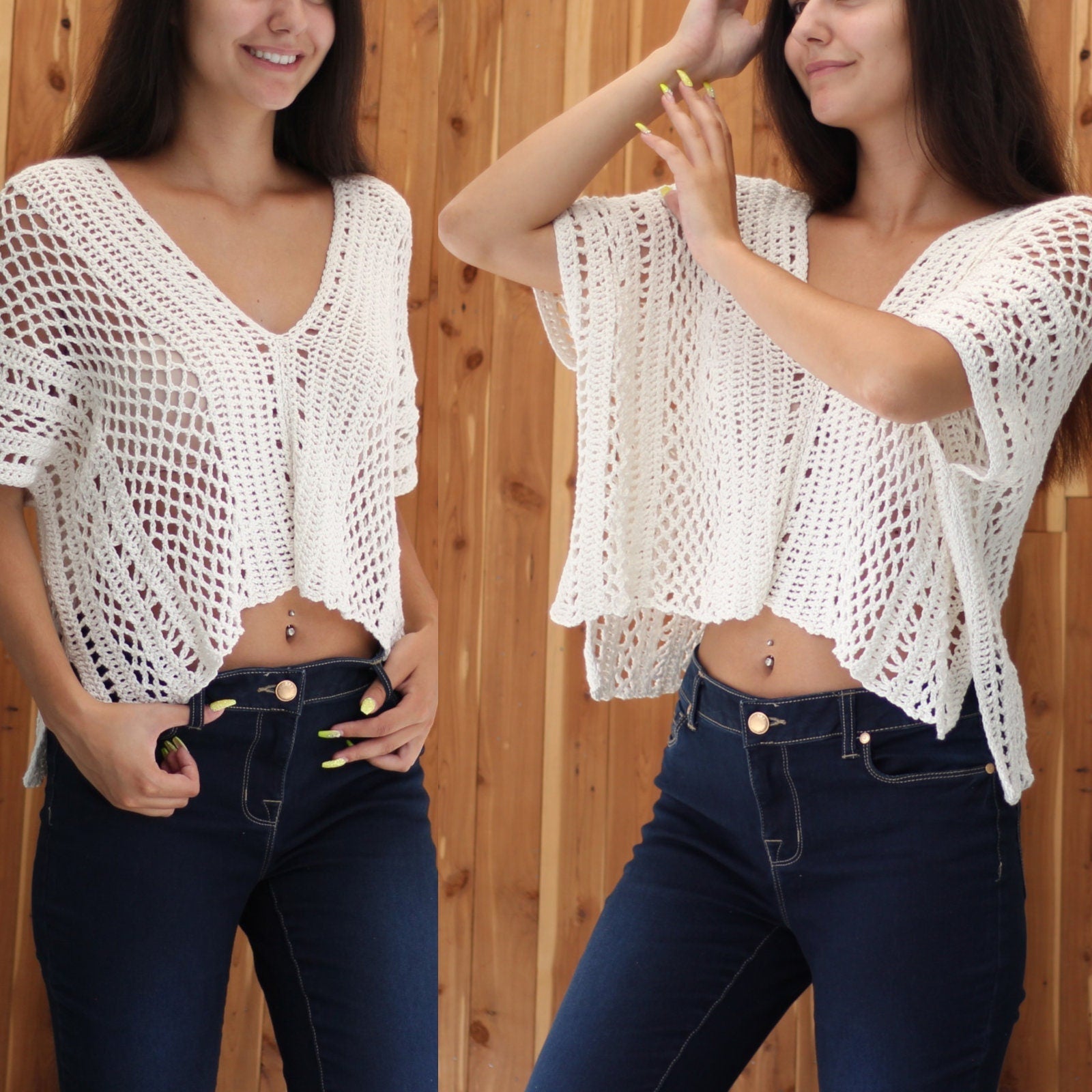 Crochet Pattern BOHELIS Boho Top – PDF (XS–XXL) - Hakel Liebe